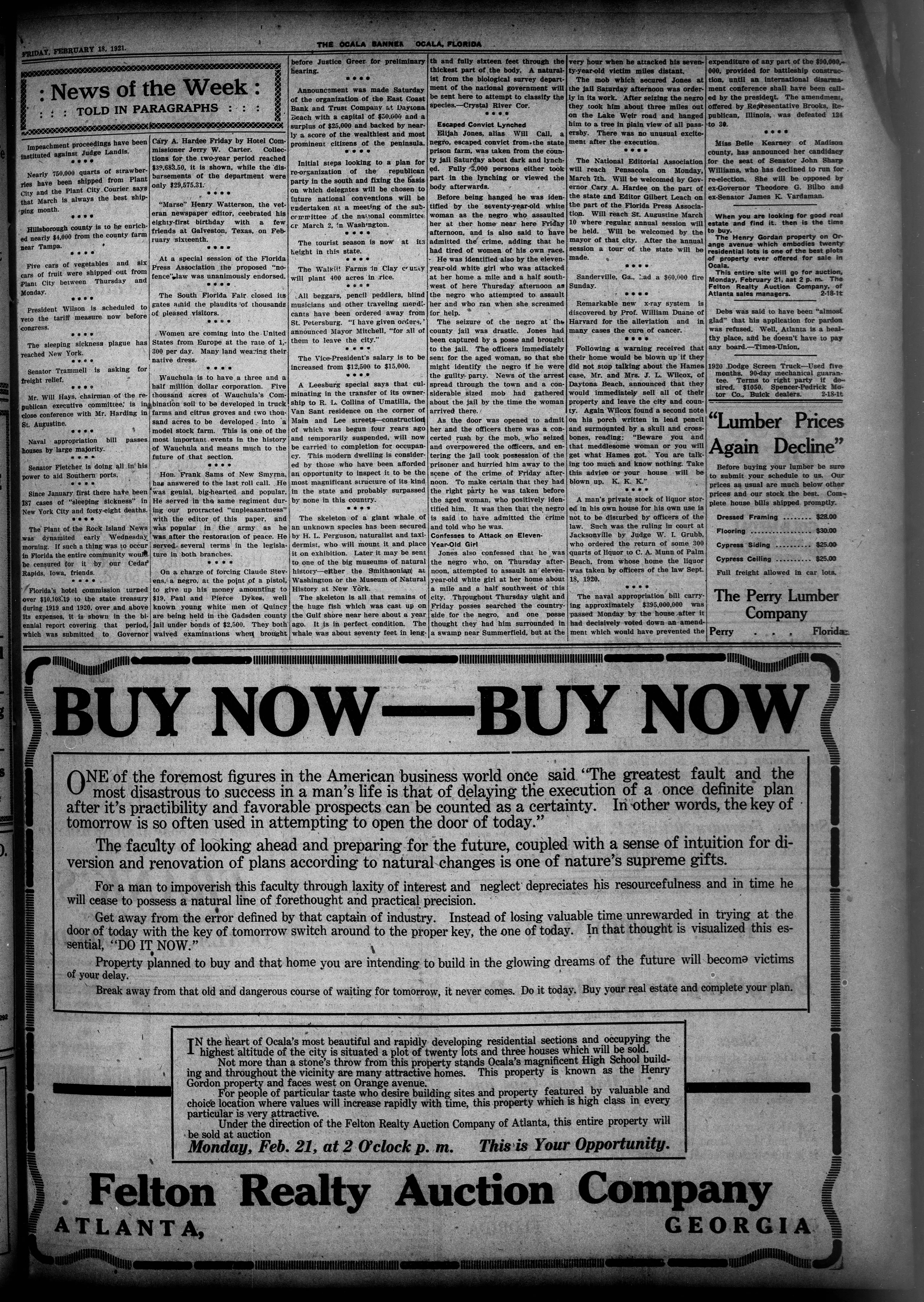 Image 9 of The Ocala banner (Ocala, Marion County, Fla.), February 18, 1921