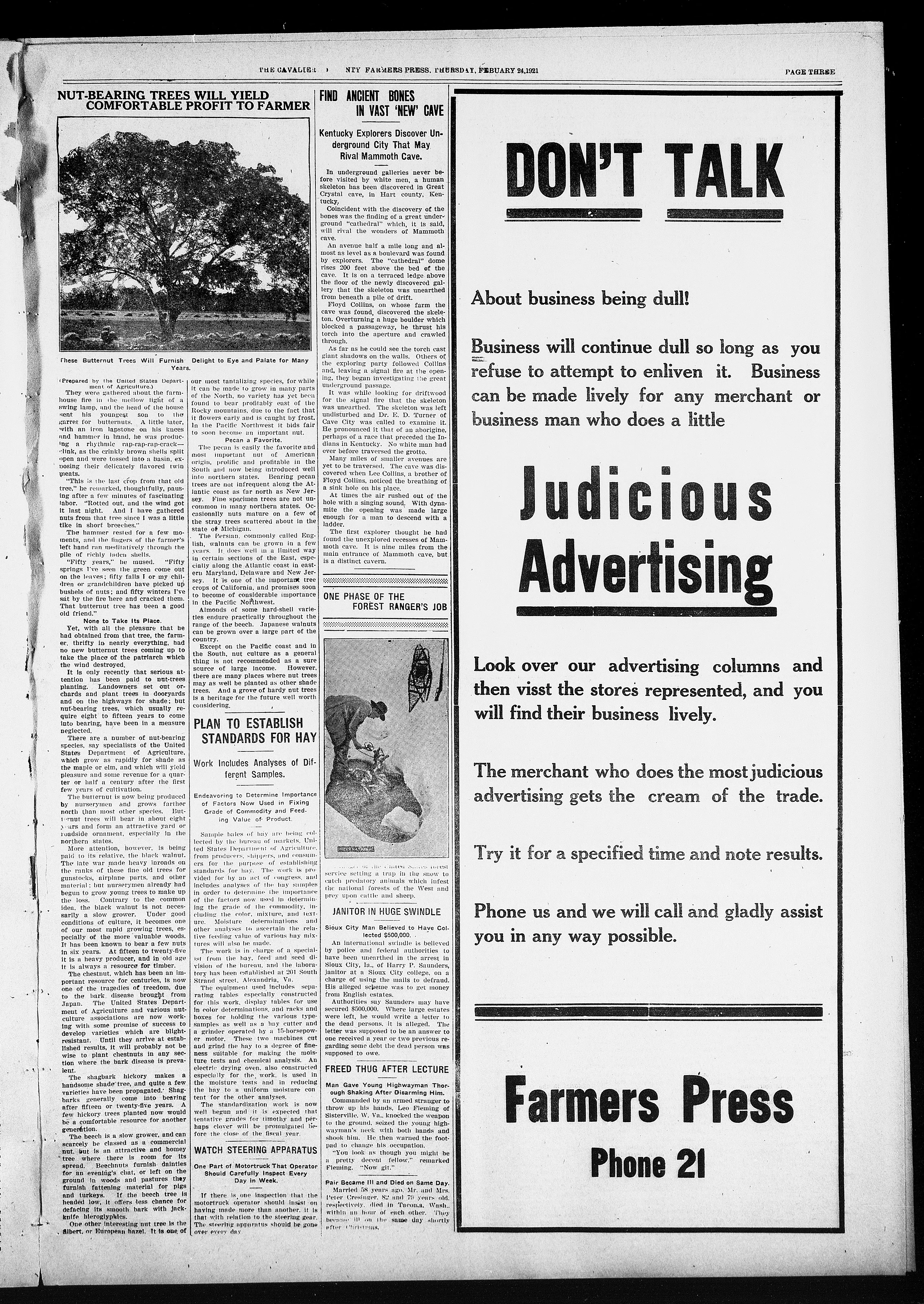 Image 3 of Cavalier County farmers press (Langdon, N.D.), February 24, 1921