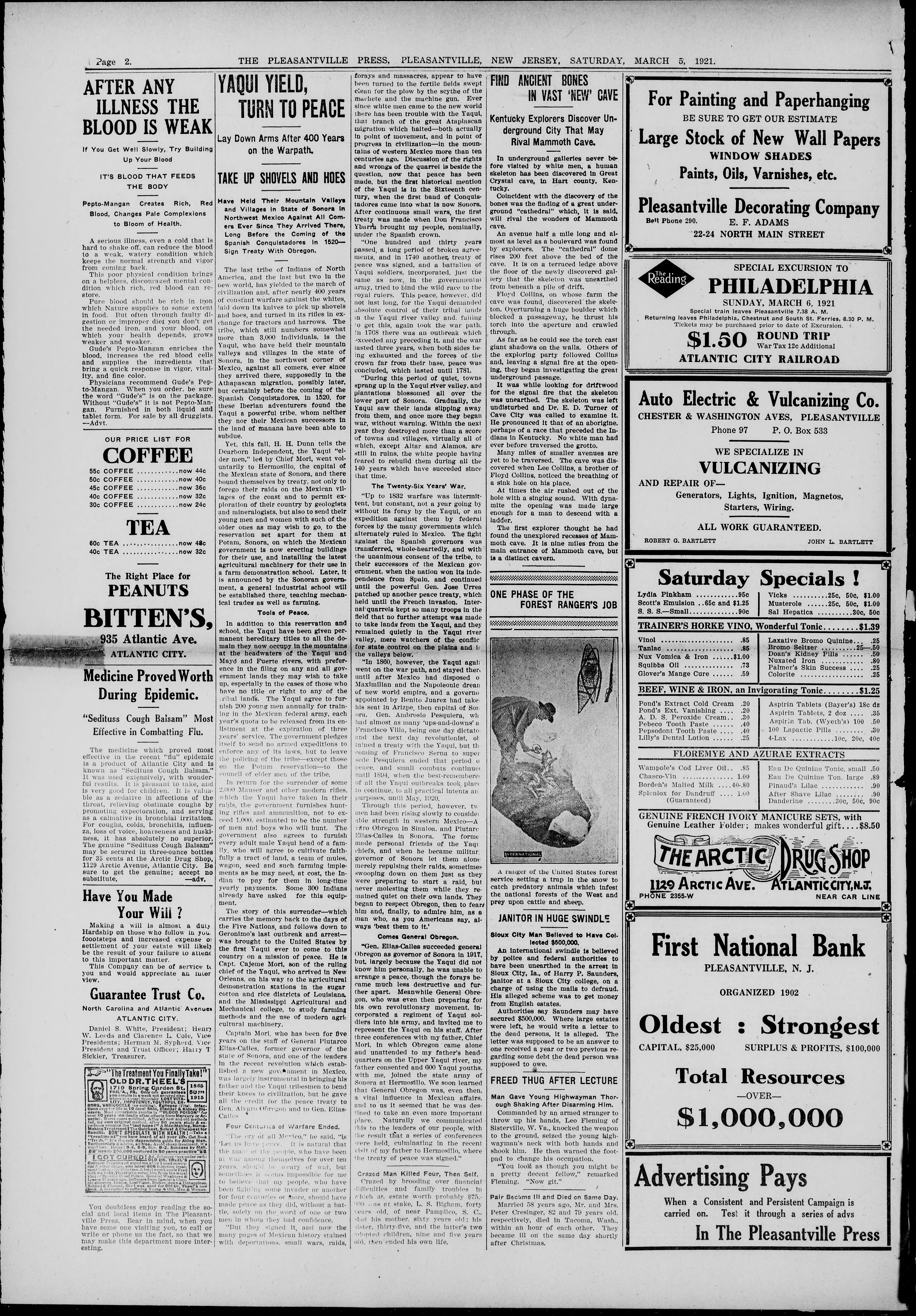 Image 2 of The Pleasantville press (Pleasantville, N.J.), March 5, 1921