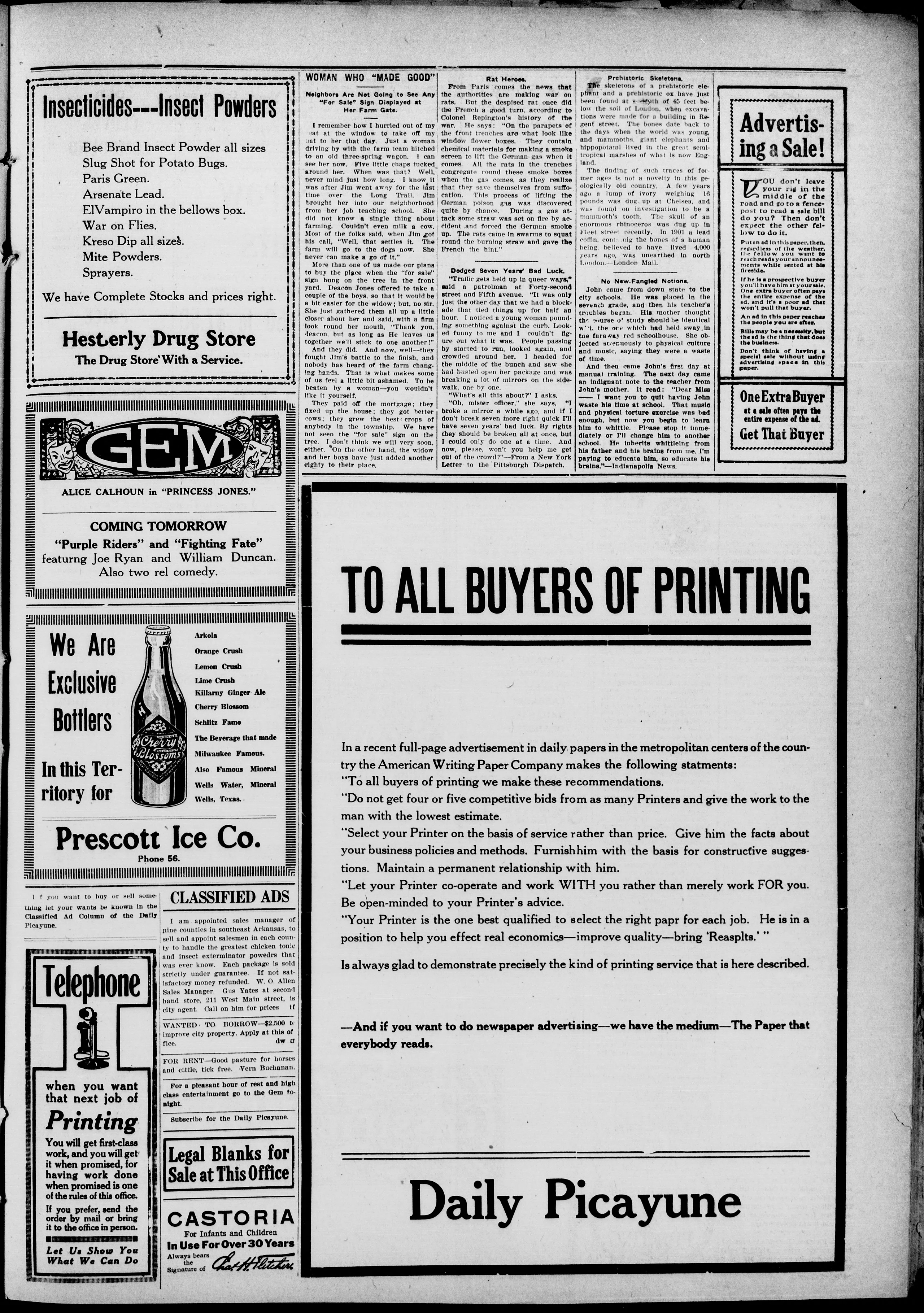 Image 3 of Daily picayune (Prescott, Ark.), April 1, 1921