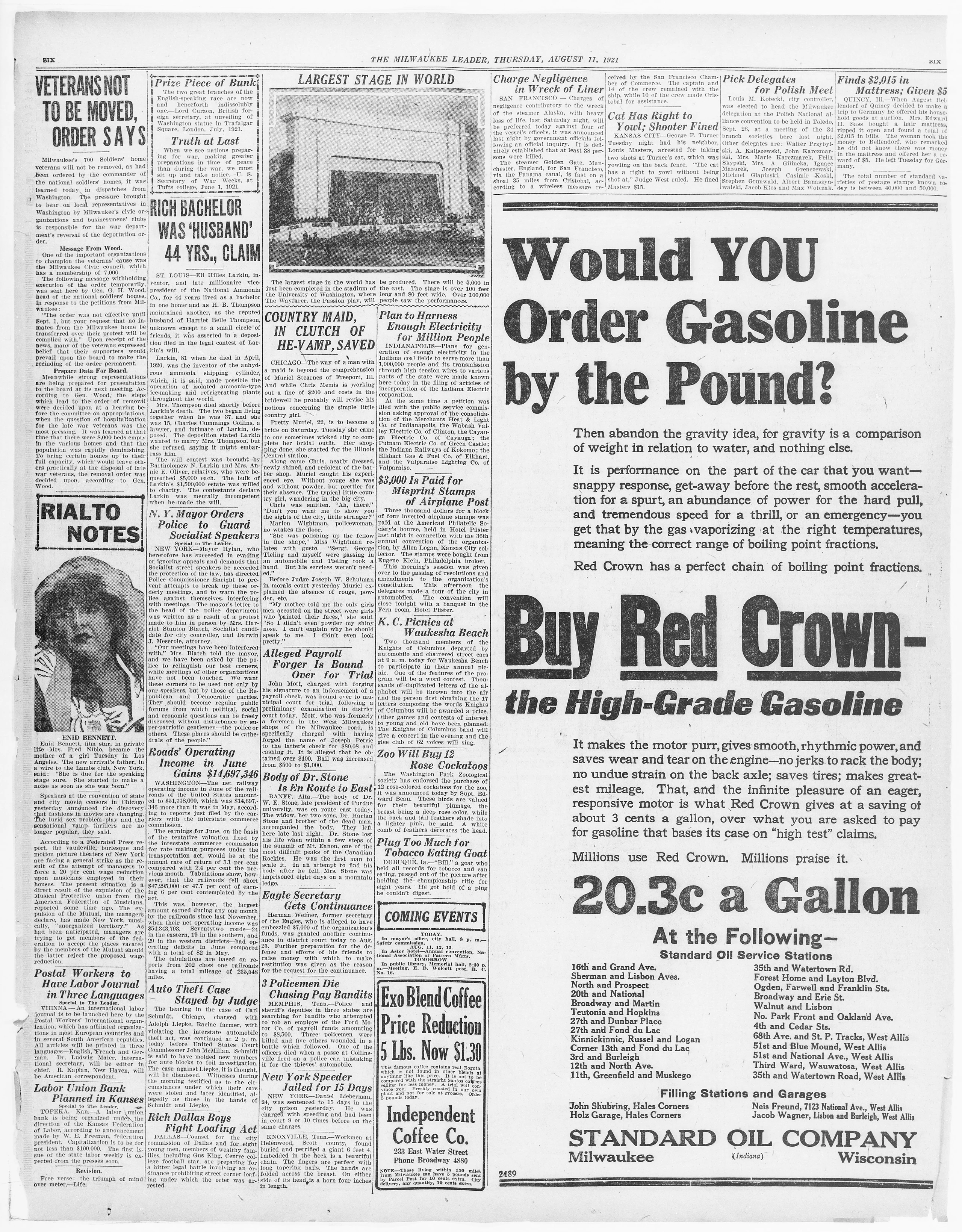 Image 6 of The Milwaukee leader (Milwaukee, Wis.), August 11, 1921