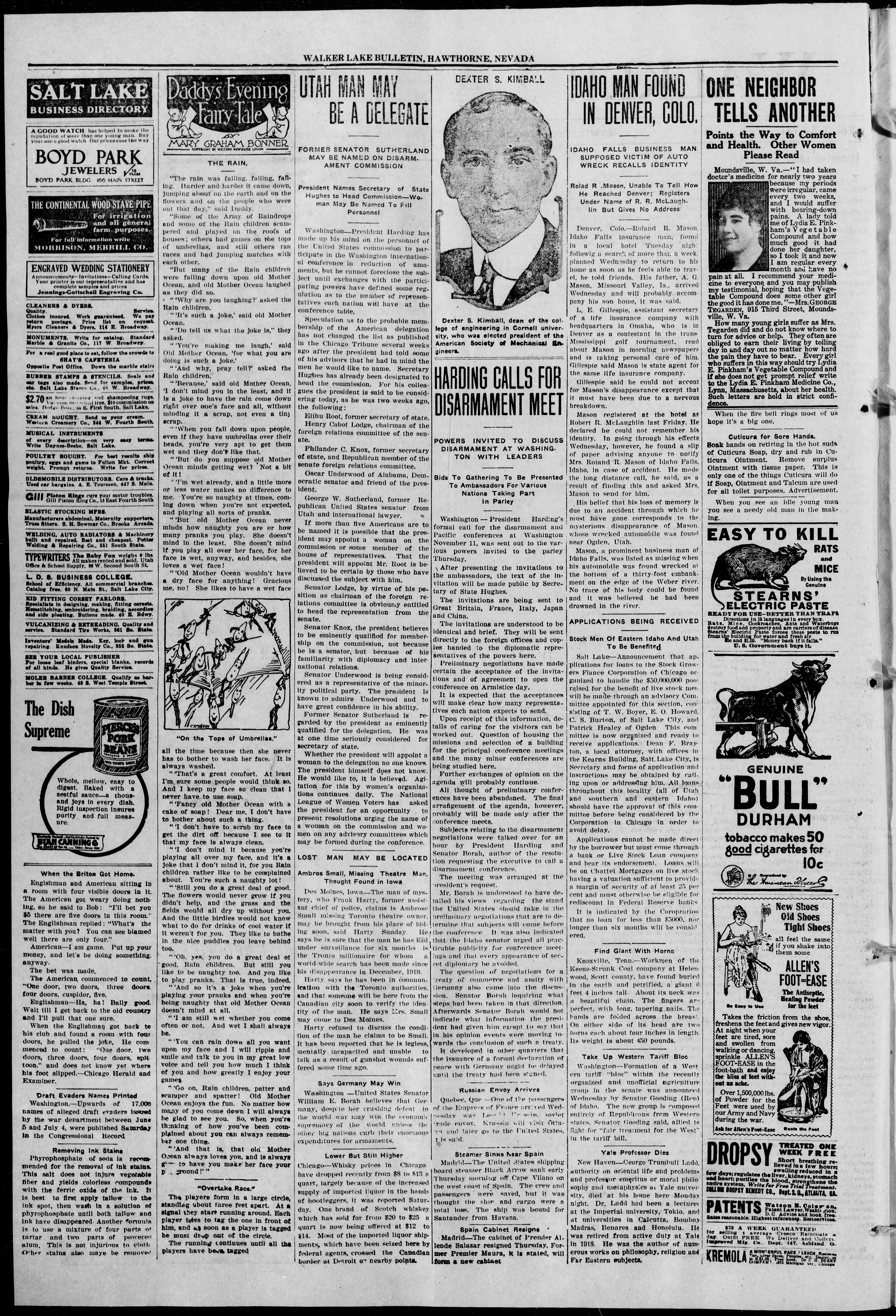 Image 2 of Walker Lake bulletin (Hawthorne, Nev.), August 20, 1921