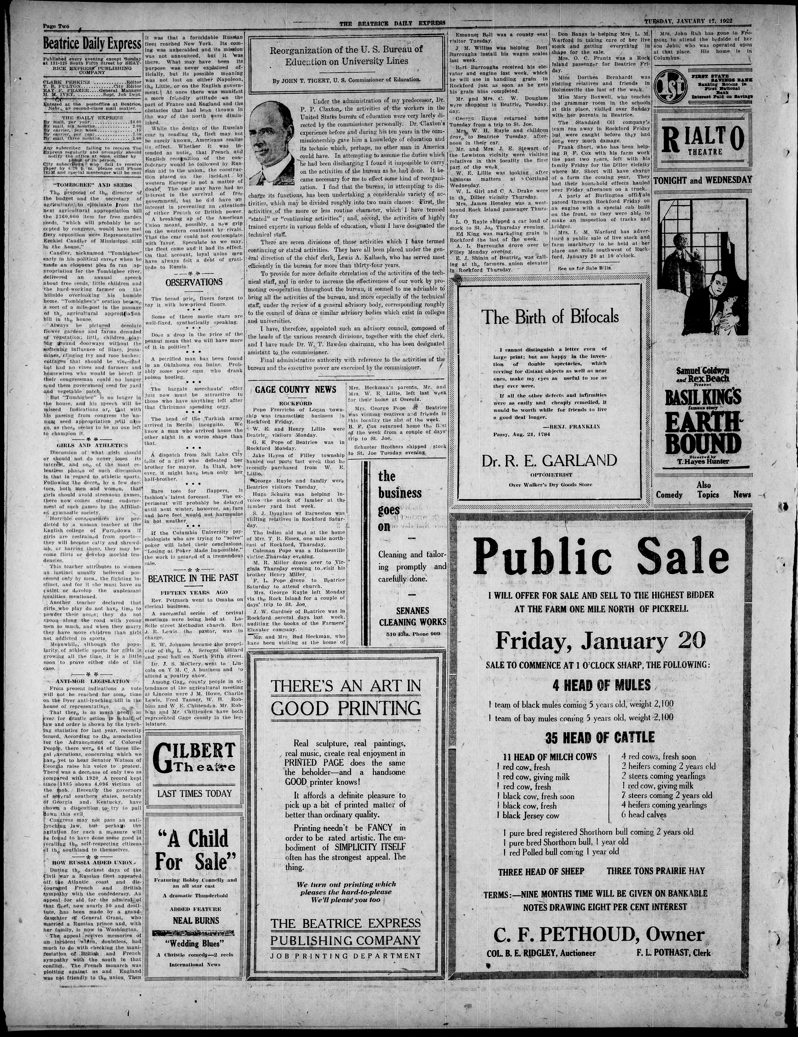 Image 2 of The Beatrice daily express (Beatrice, Neb.), January 17, 1922