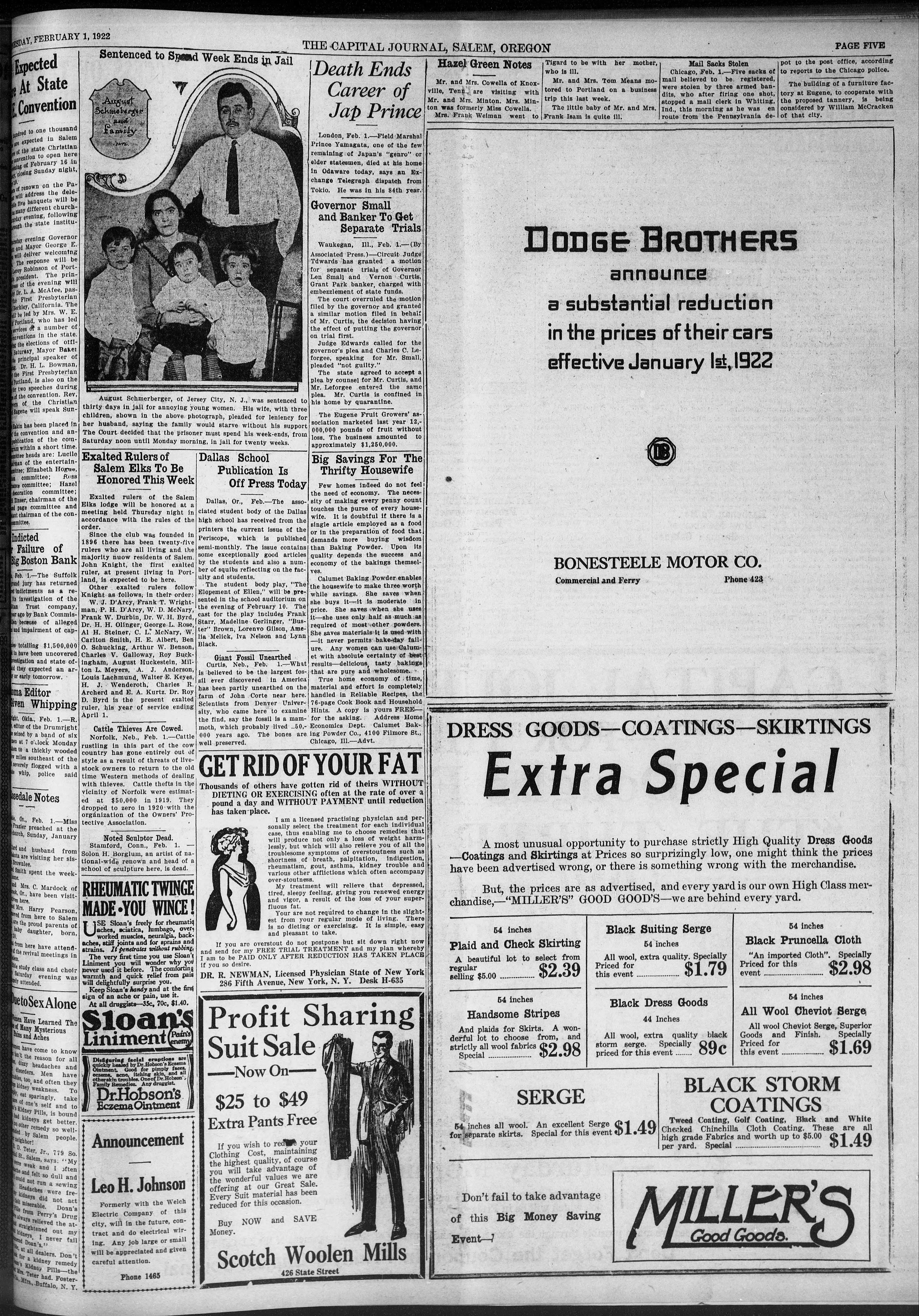 Image 5 of Capital journal (Salem, Or.), February 1, 1922