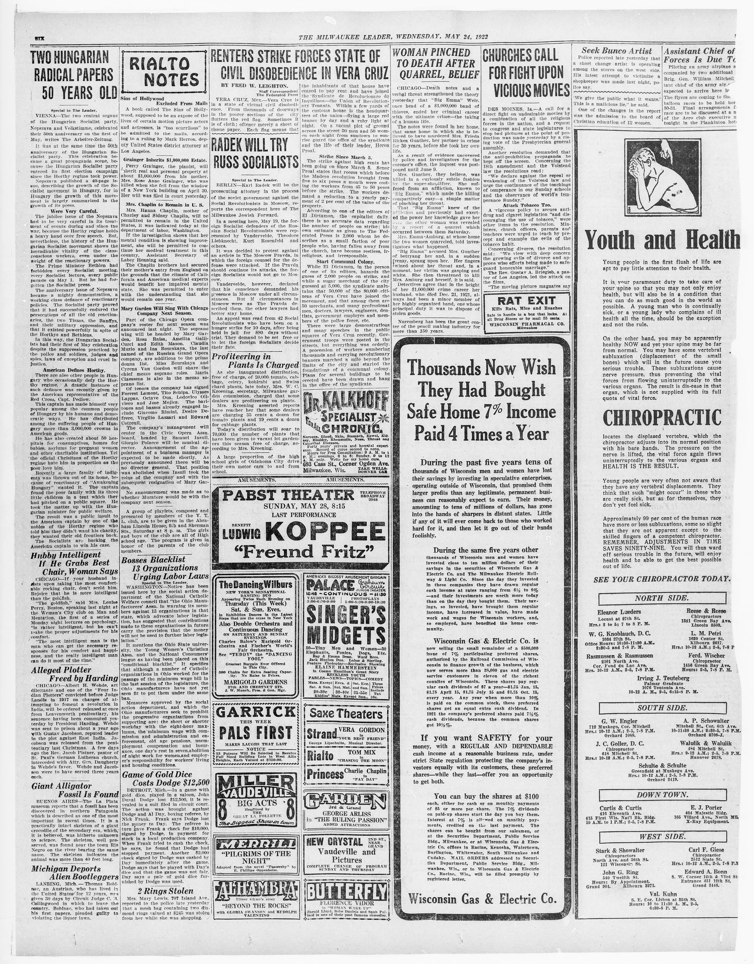 Image 6 of The Milwaukee leader (Milwaukee, Wis.), May 25, 1922, (Morning Edition)