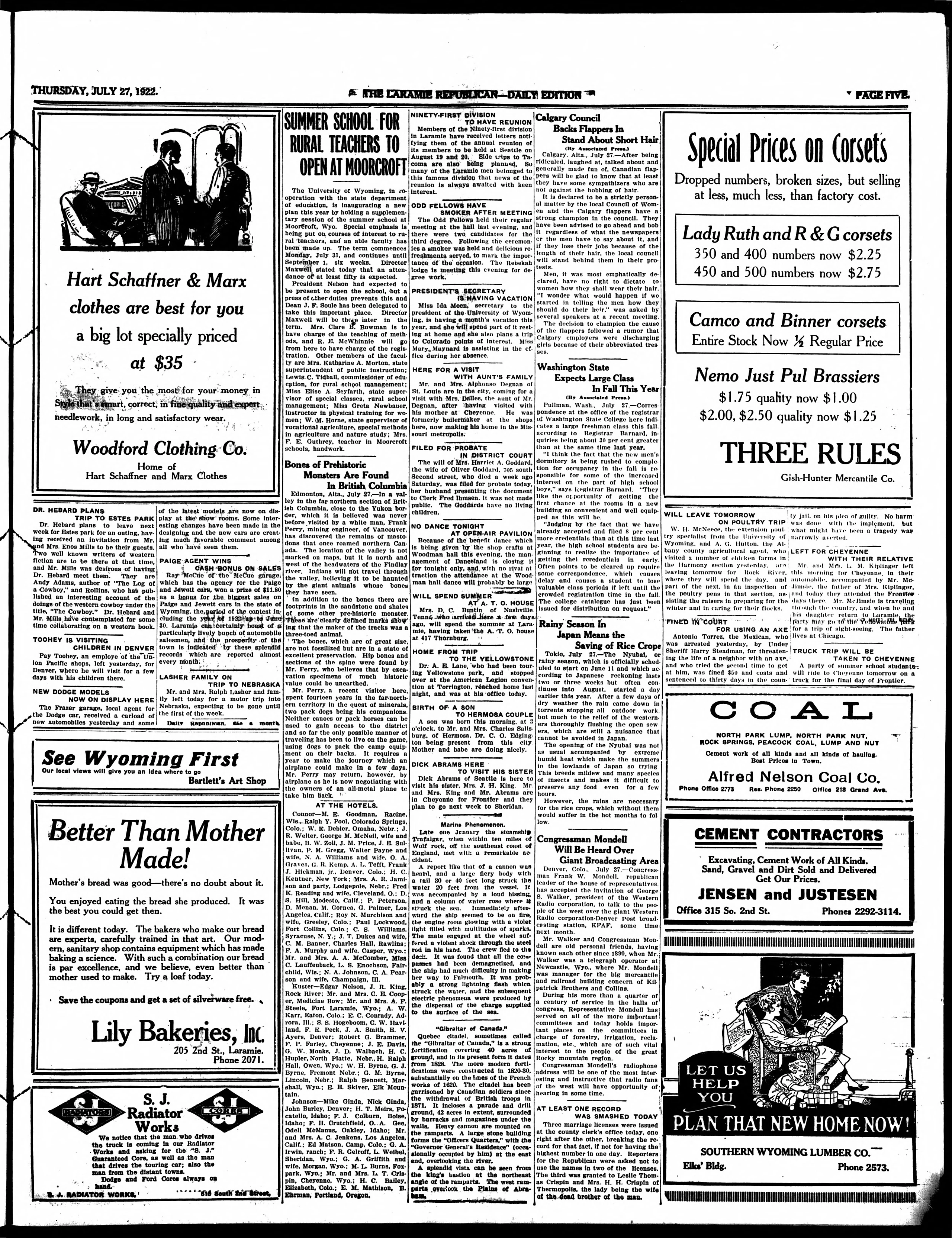 Image 5 of The Laramie Republican (Laramie, Wyo.), July 27, 1922