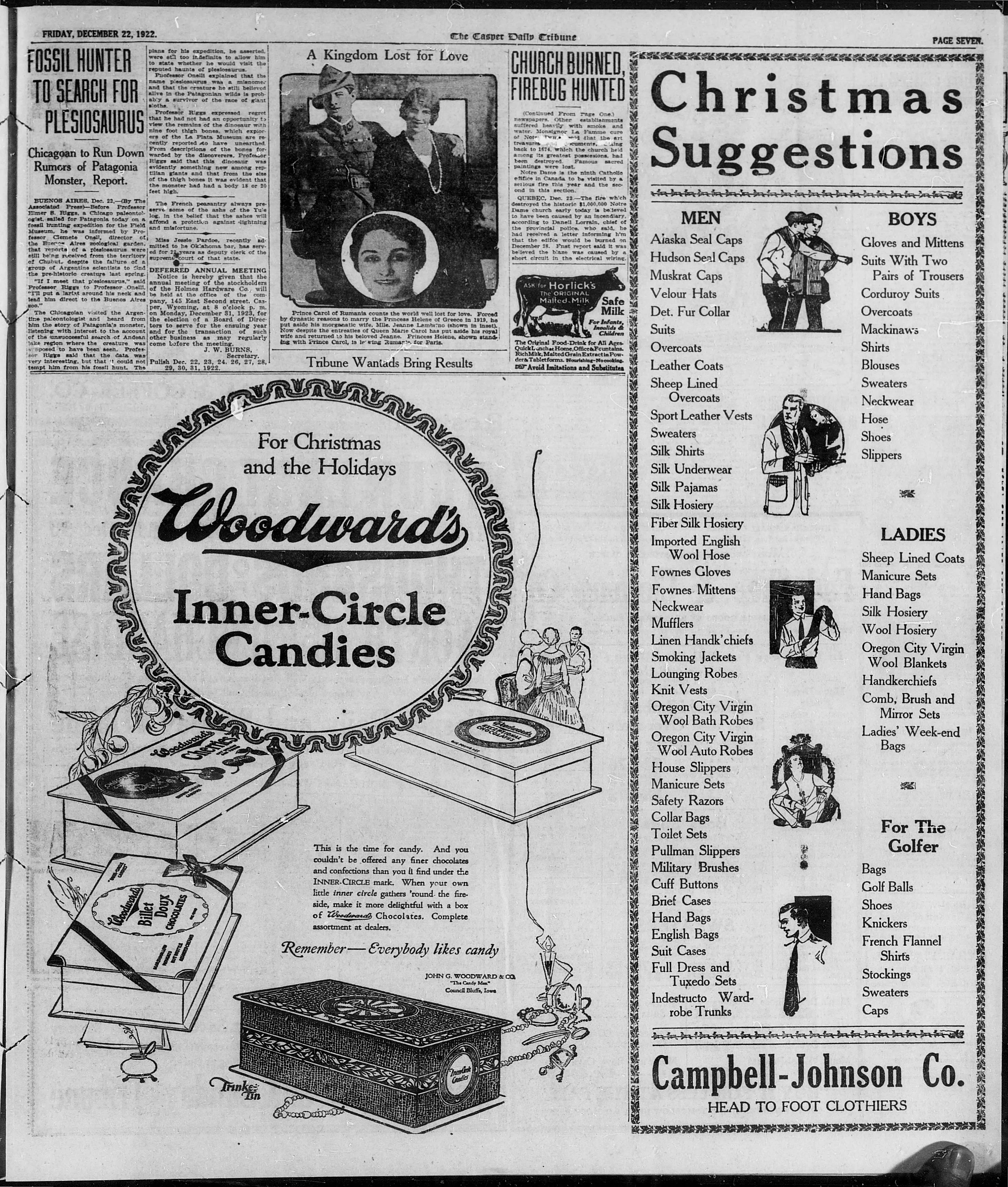 Image 7 of Casper daily tribune (Casper, Wyo.), December 22, 1922