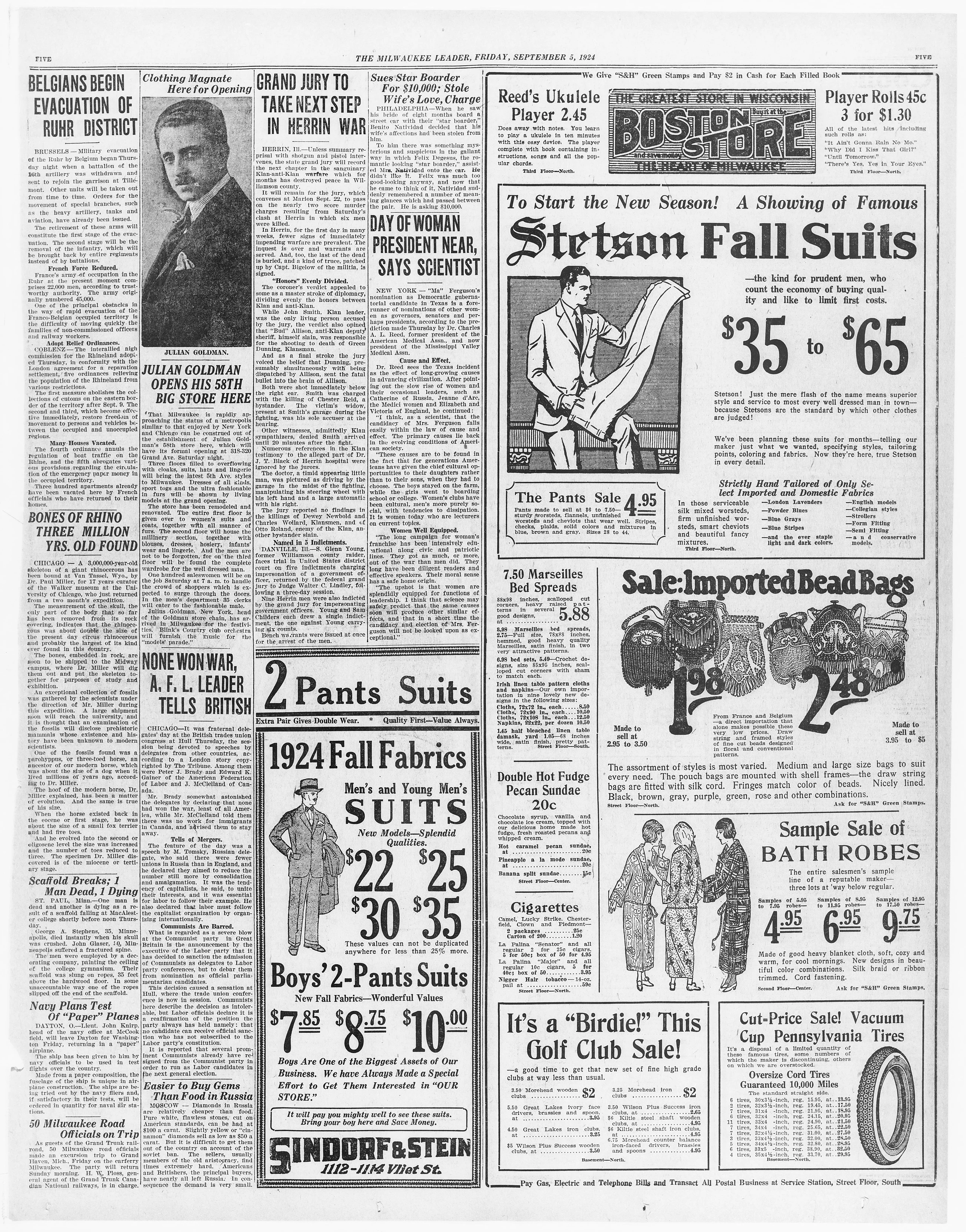 Image 5 of The Milwaukee leader (Milwaukee, Wis.), September 6, 1924, (Morning Edition)