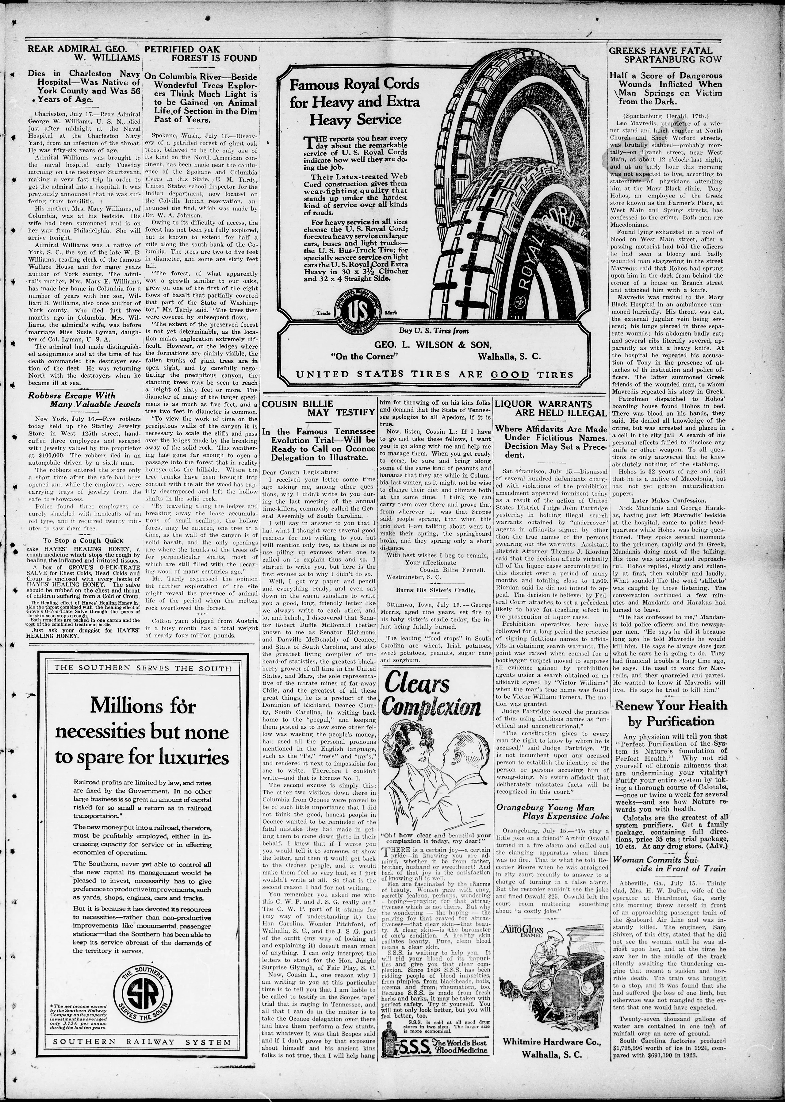 Image 3 of Keowee courier (Pickens Court House, S.C.), July 22, 1925