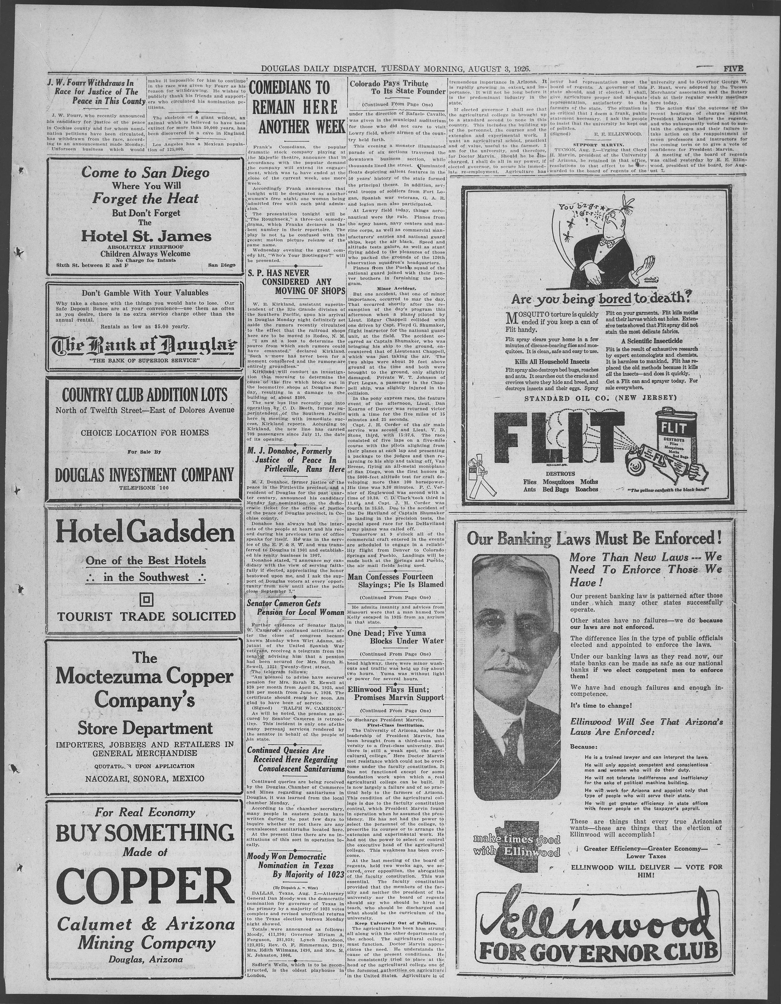 Image 5 of Douglas daily dispatch (Douglas, Ariz.), August 3, 1926