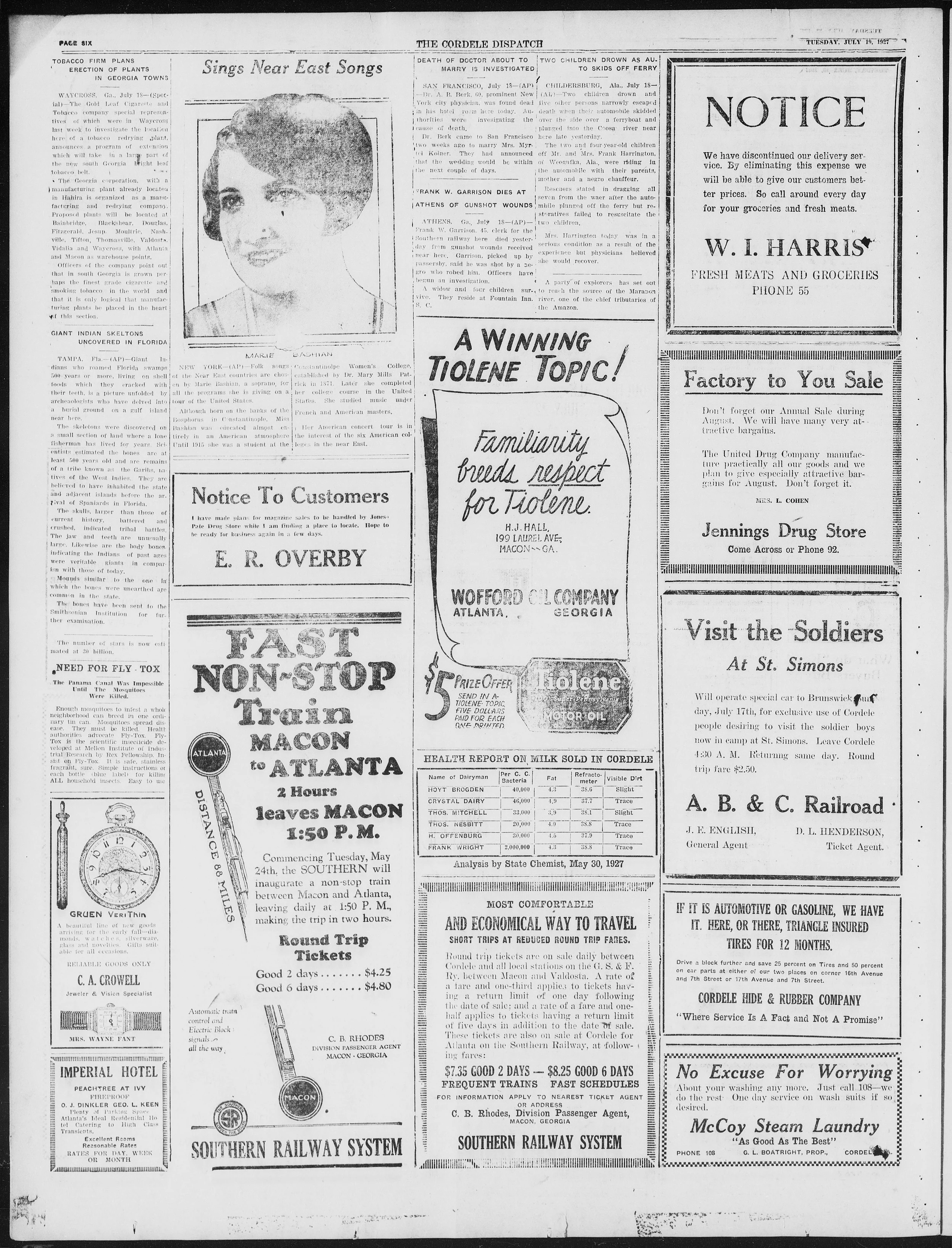 Image 6 of The Cordele dispatch (Cordele, Georgia), July 19, 1927