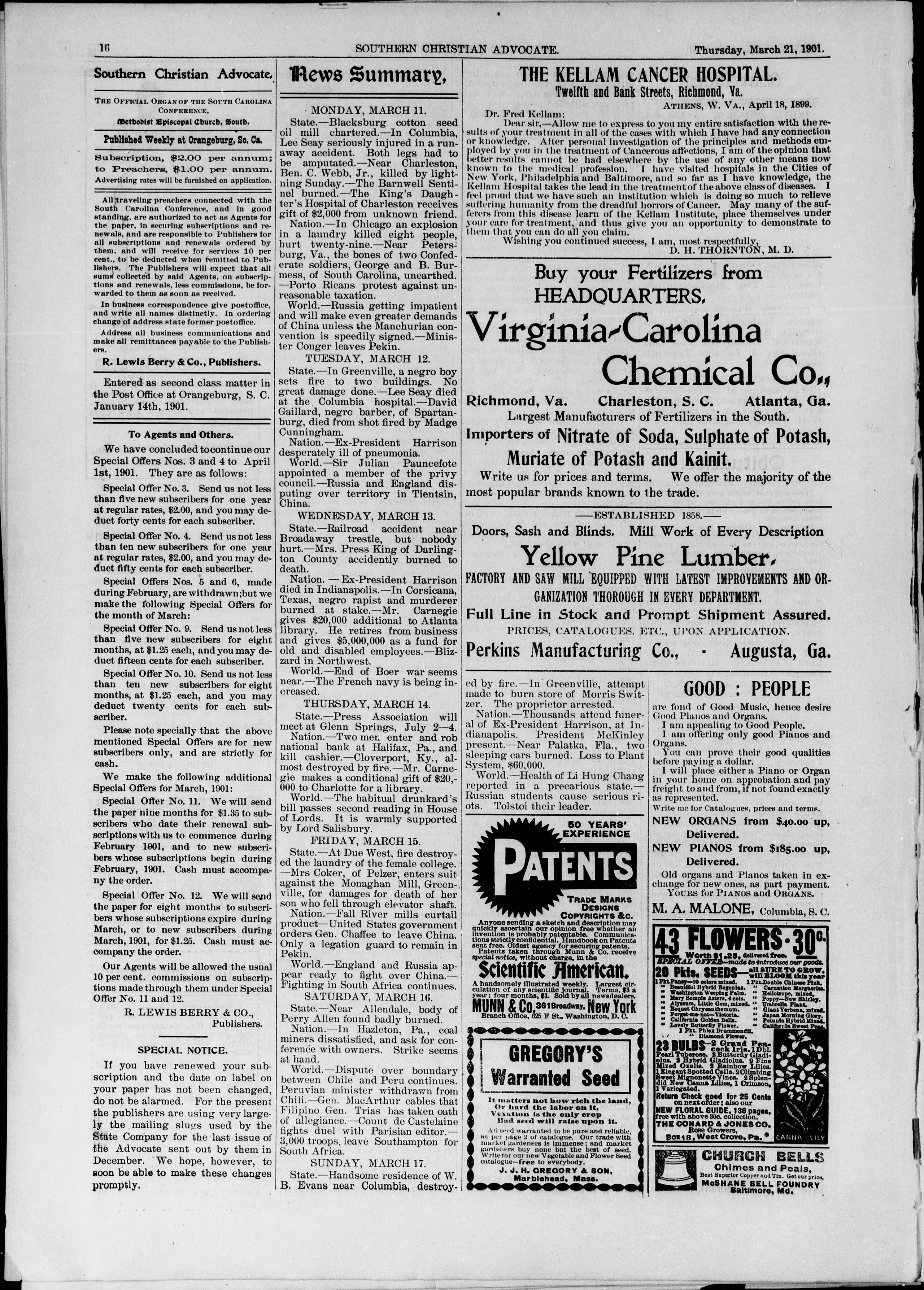 Image 16 of Southern Christian advocate (Charleston, S.C.), March 21, 1901