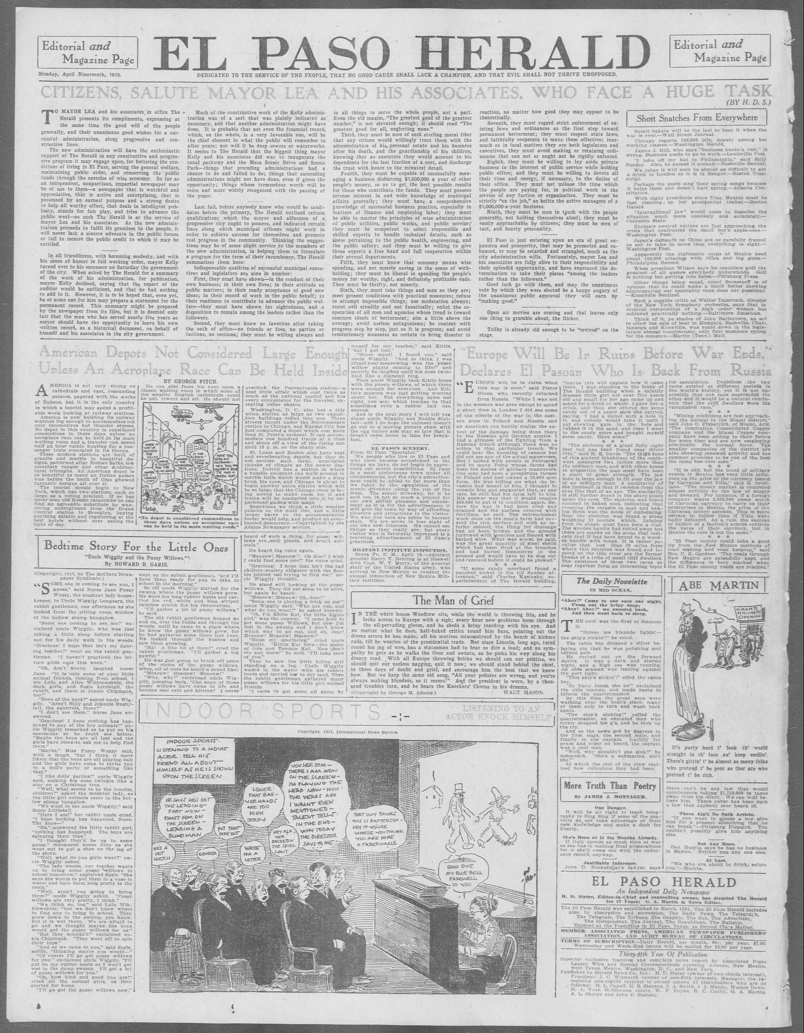 Image 12 of El Paso herald (El Paso, Tex.), April 19, 1915, (HOME EDITION, SPORT News and Classified Section)