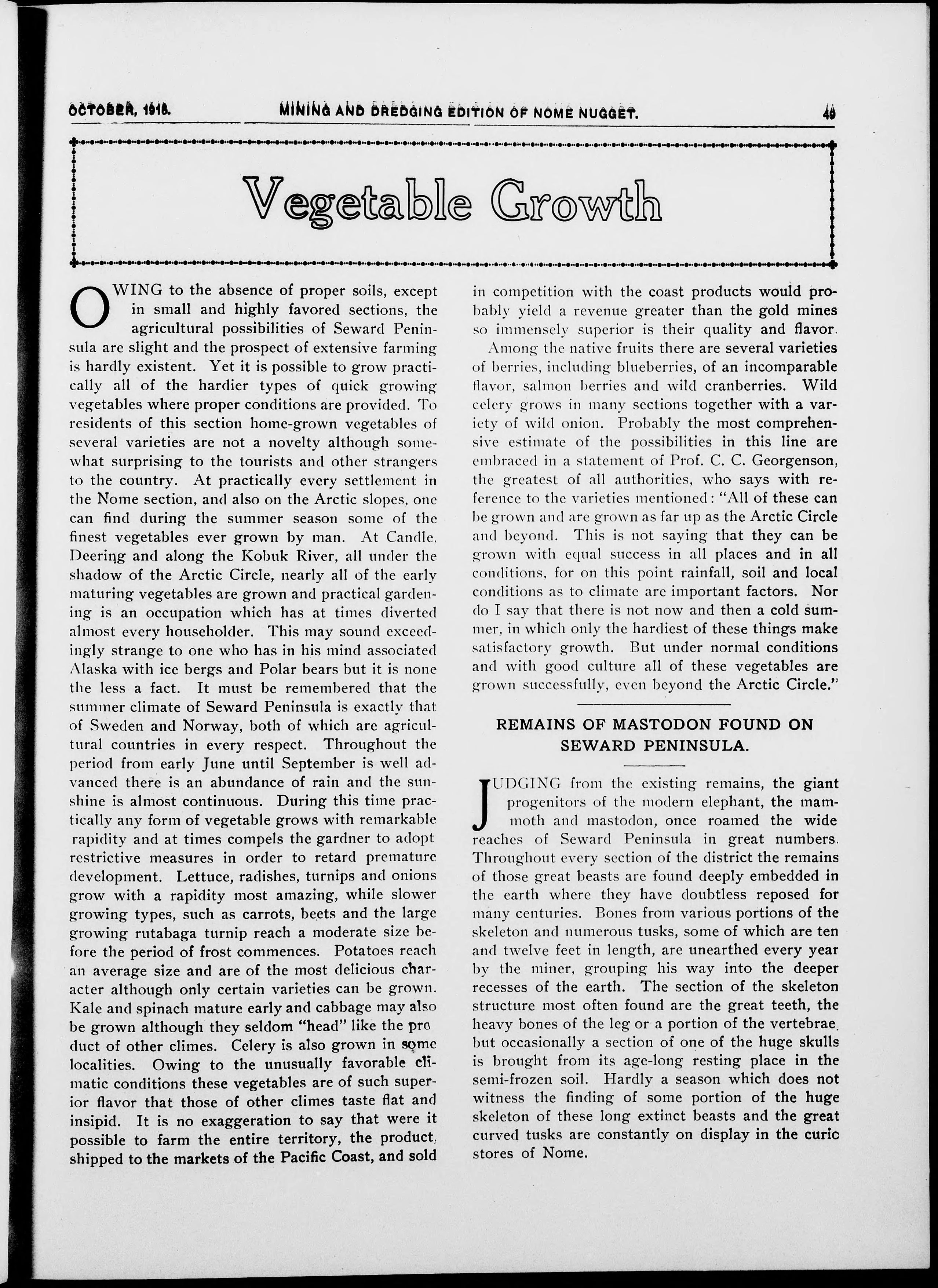 Image 51 of Mining-dredging edition Nome daily nugget (Nome Alaska), October 1, 1915
