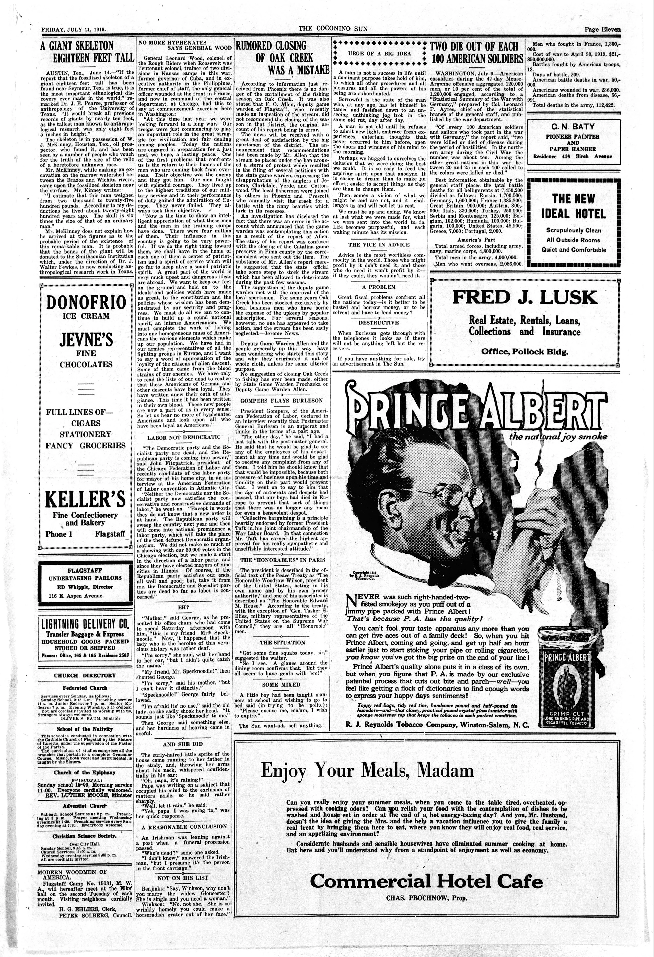 Image 11 of The Coconino sun (Flagstaff, Ariz.), July 11, 1919