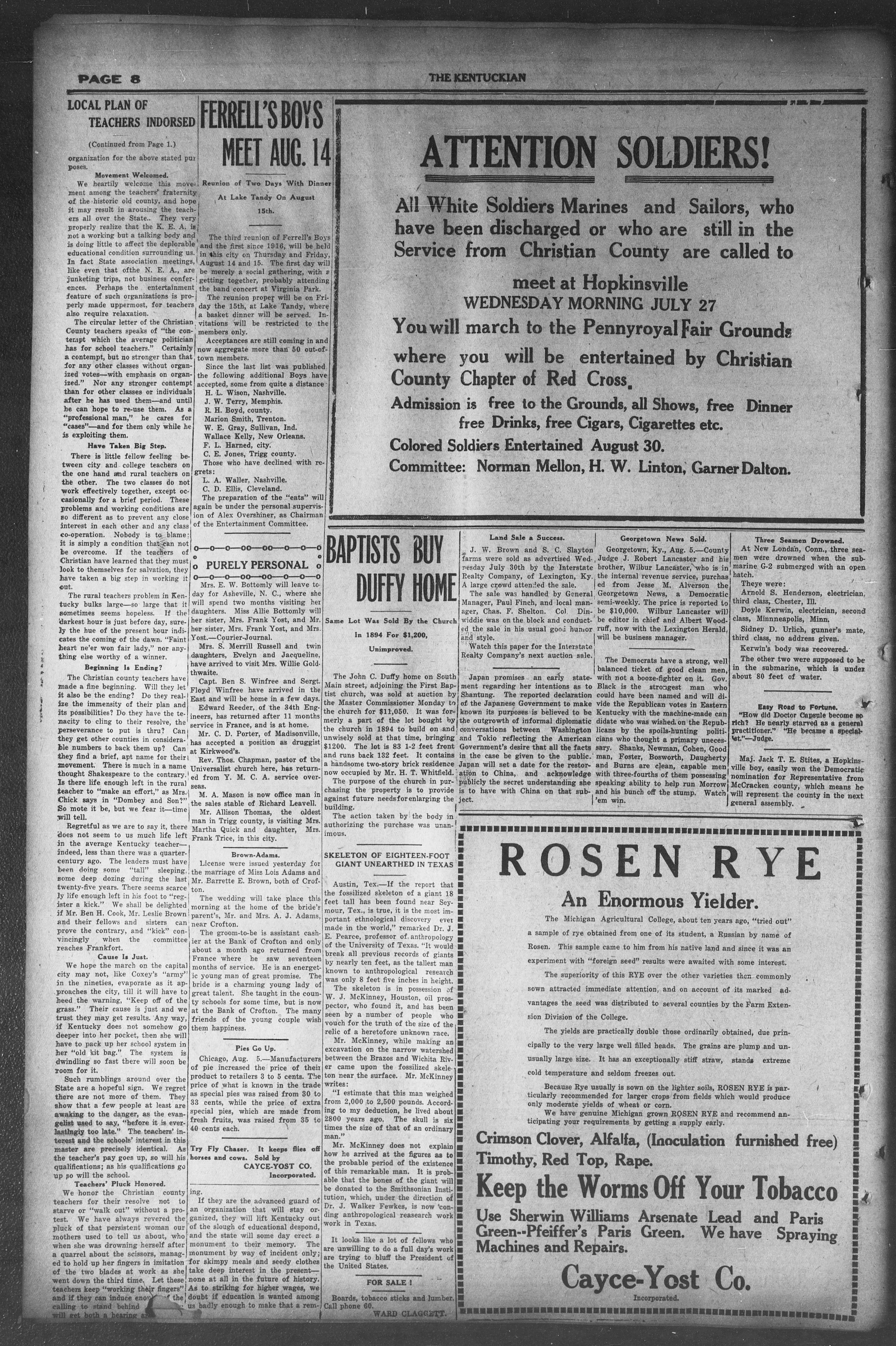 Image 10 of The Kentuckian (Hopkinsville, Ky.), August 6, 1919