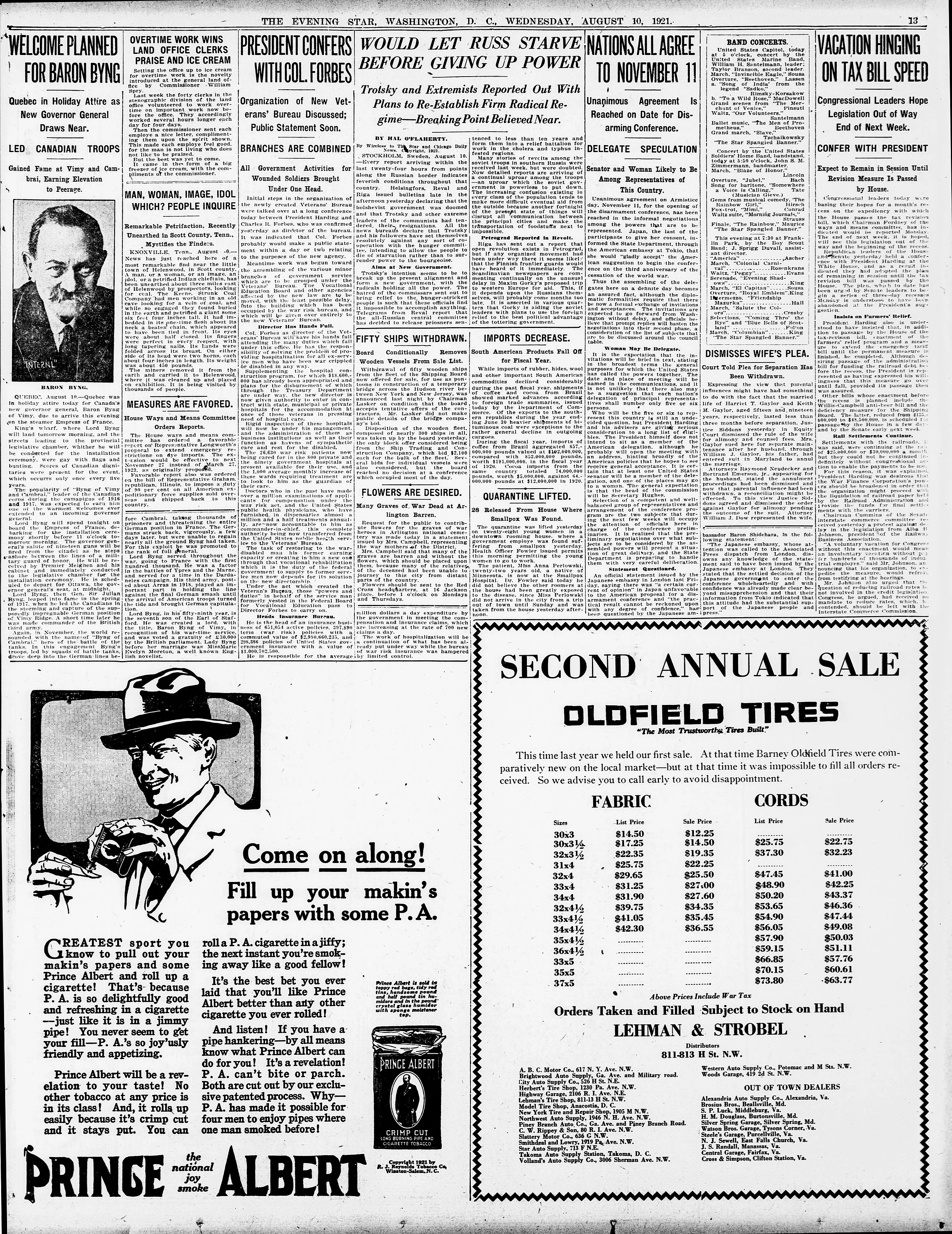 Image 13 of Evening star (Washington, D.C.), August 10, 1921
