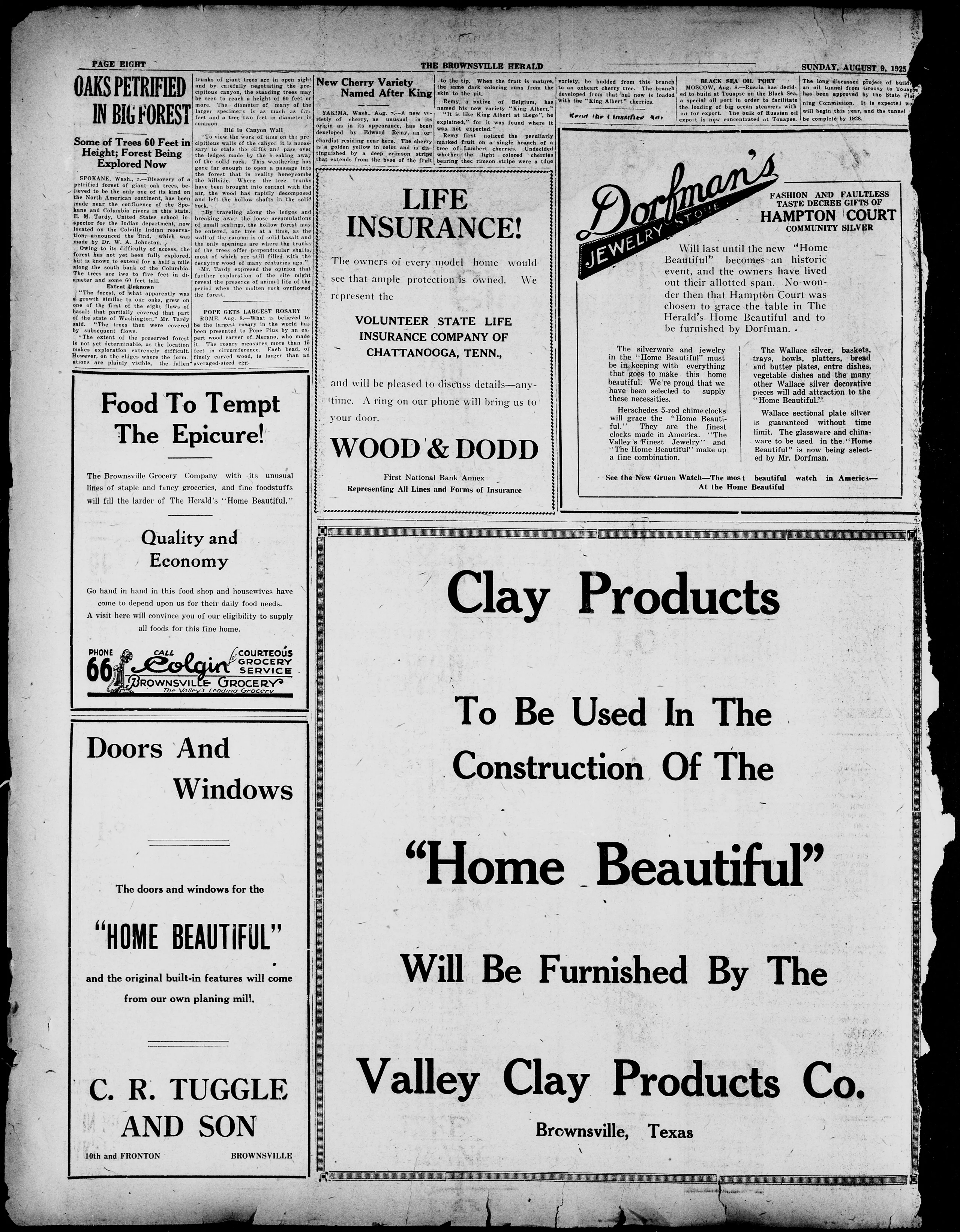 Image 23 of Brownsville herald (Brownsville, Tex.), August 9, 1925, (Home Beautiful Section)