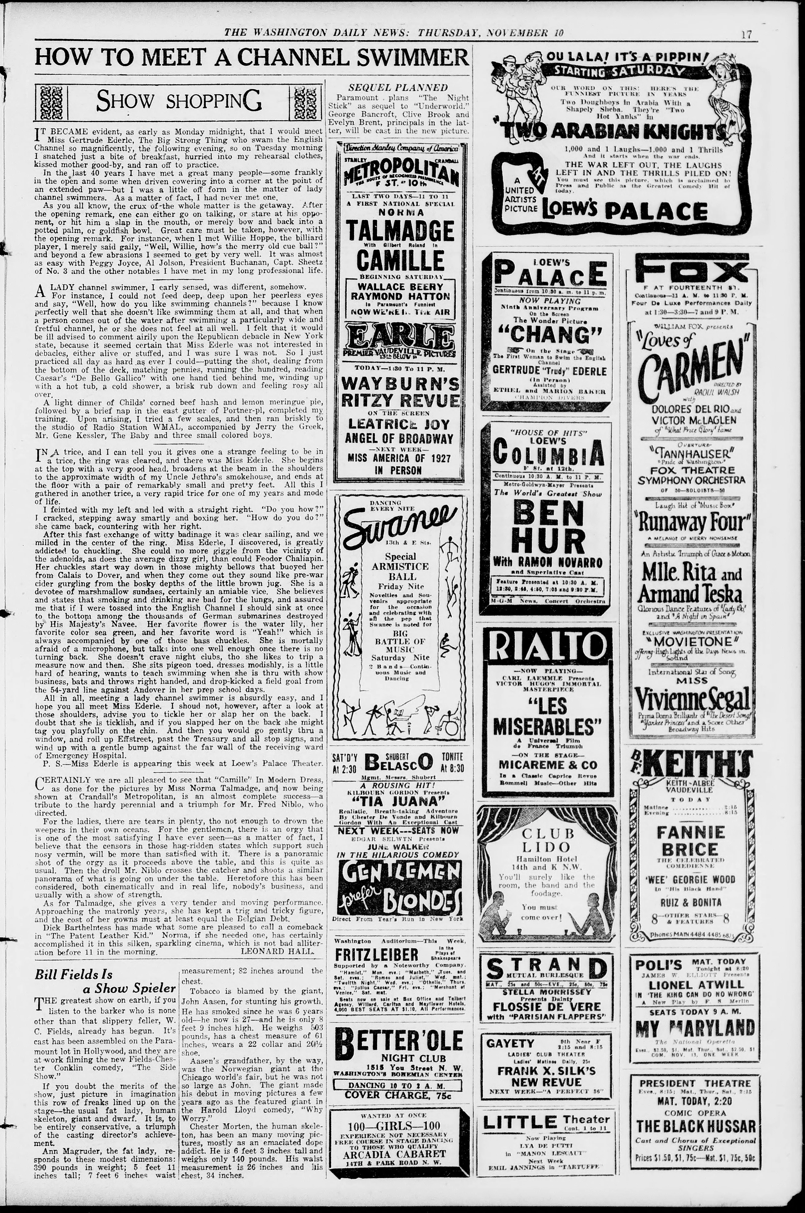 Image 17 of The Washington daily news (Washington, D.C.), November 10, 1927