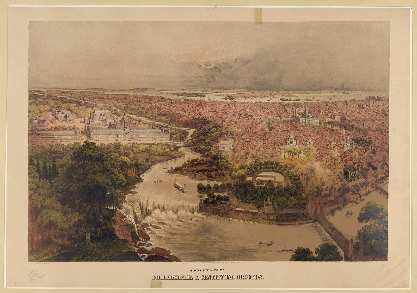 Birds eye view of Philadelphia & centennial grounds