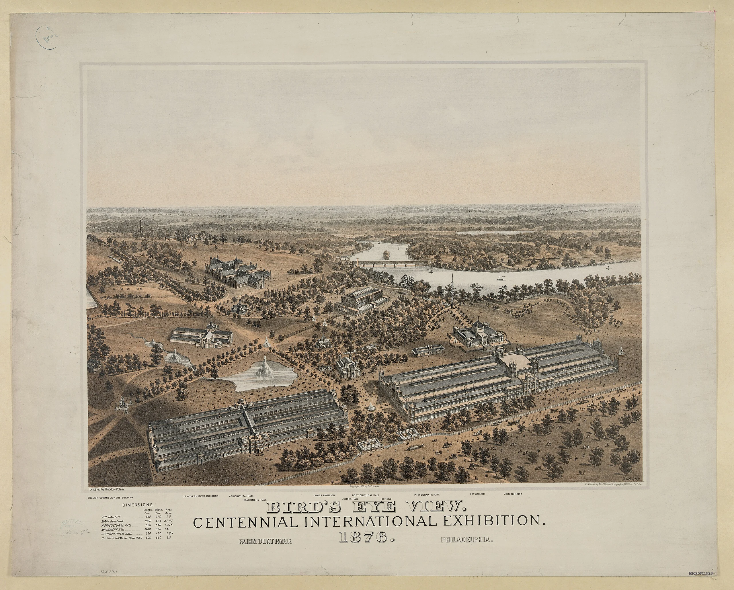 Bird's eye view. Centennial international exhibition. 1876