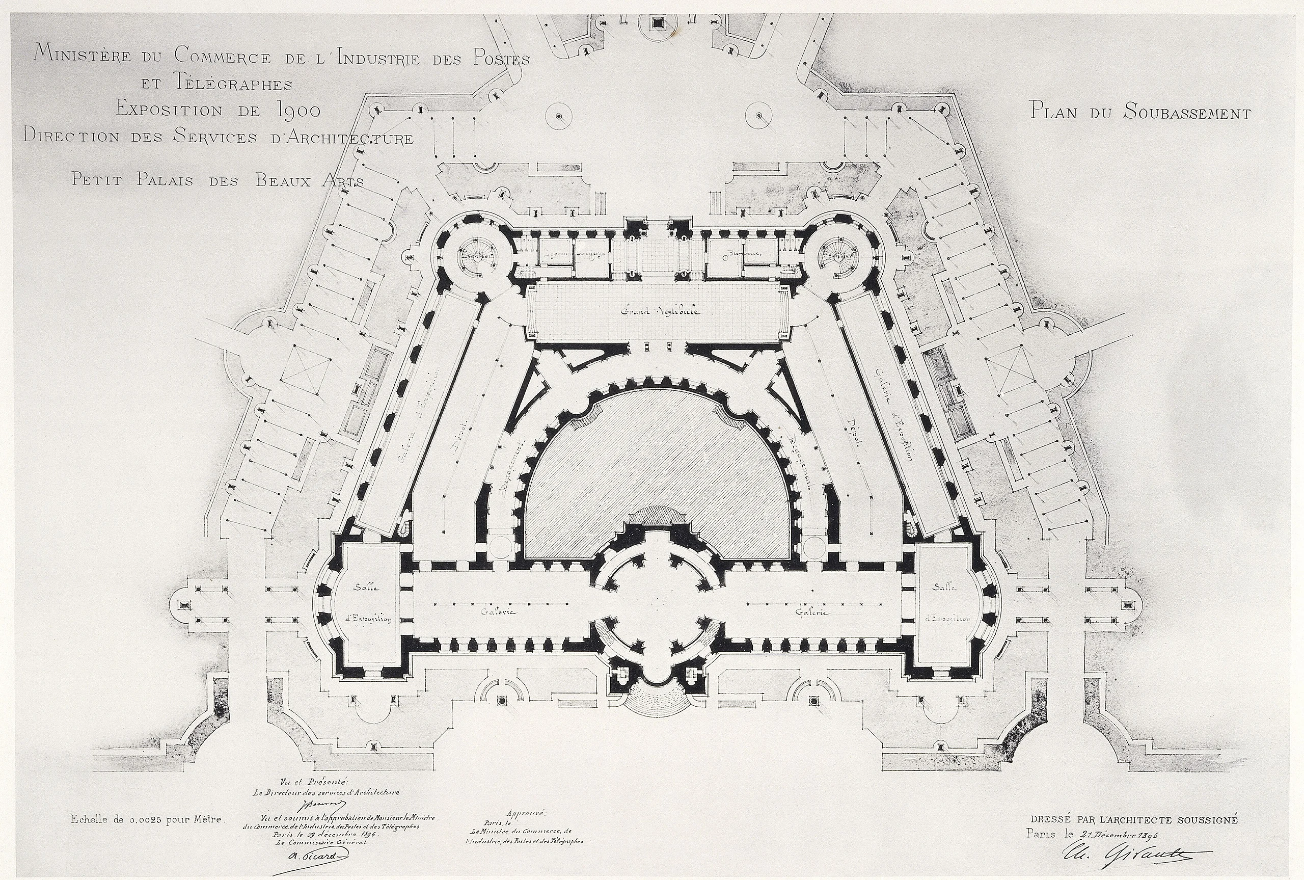 Exposition universelle de 1900. Projets approuvés par Monsieur le Ministre du Commerce, de l'Industrie - Plan d'ensemble