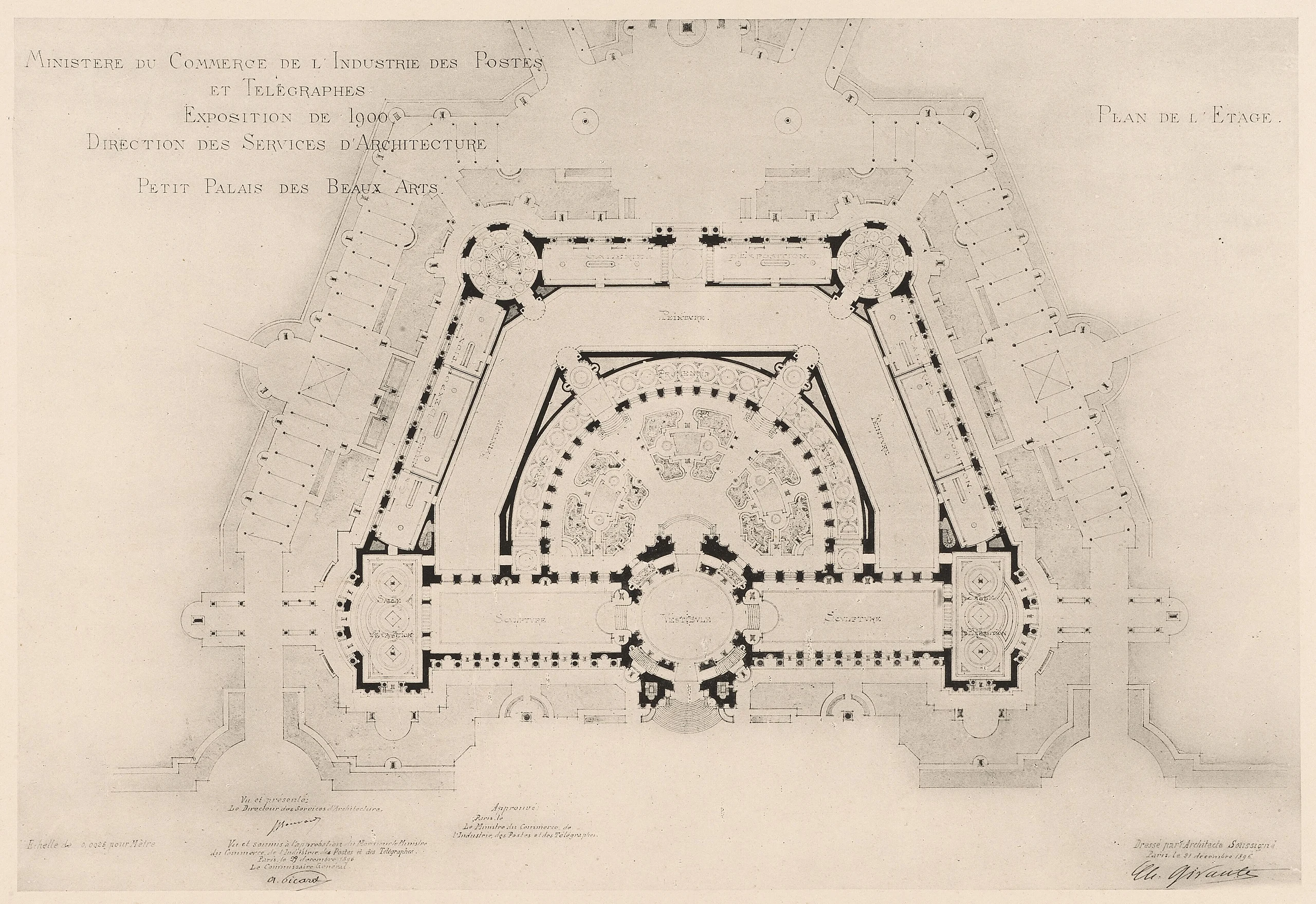 Exposition universelle de 1900. Projets approuvés par Monsieur le Ministre du Commerce, de l'Industrie - Plan d'ensemble
