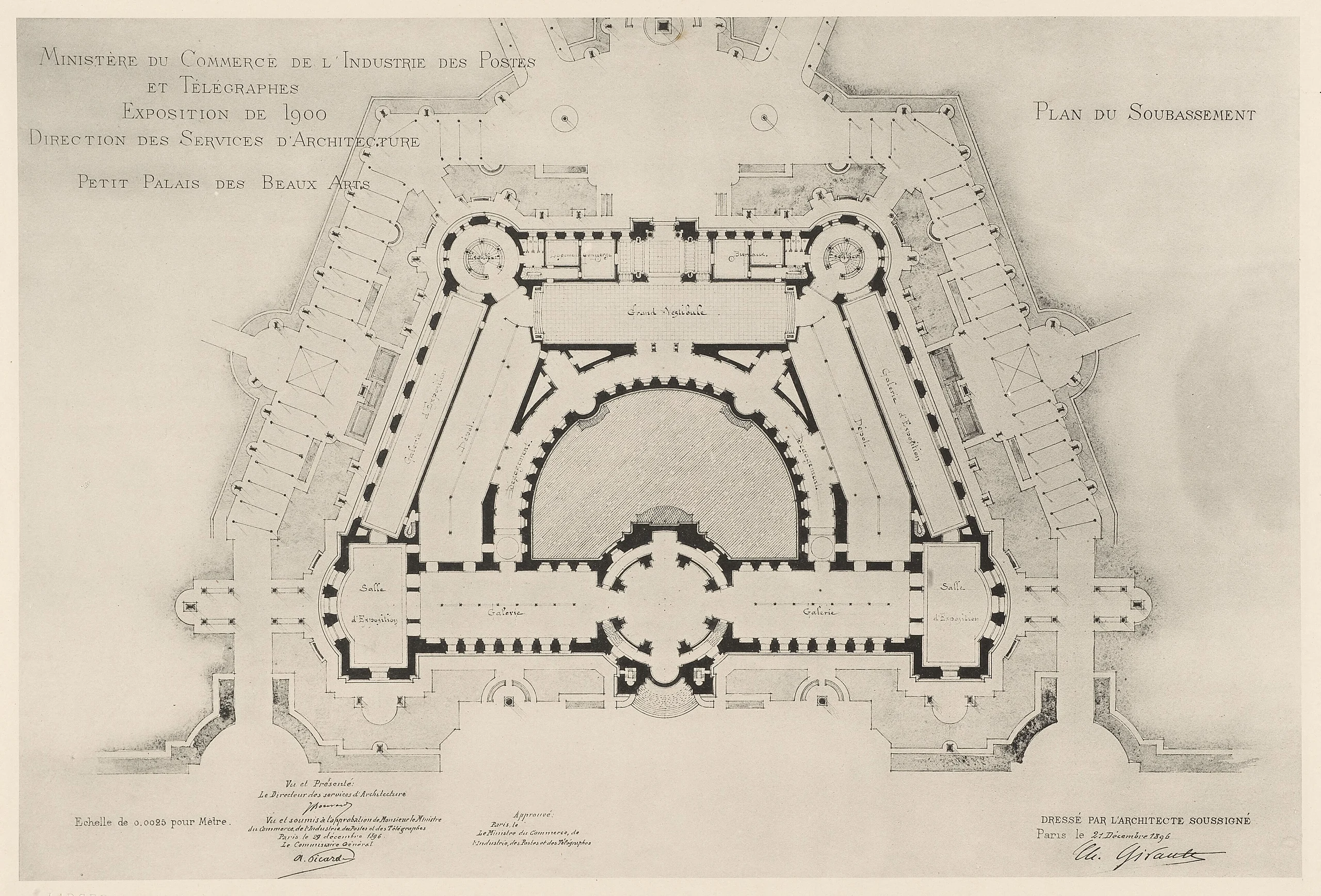 Exposition universelle de 1900. Projets approuvés par Monsieur le Ministre du Commerce, de l'Industrie - Plan d'ensemble