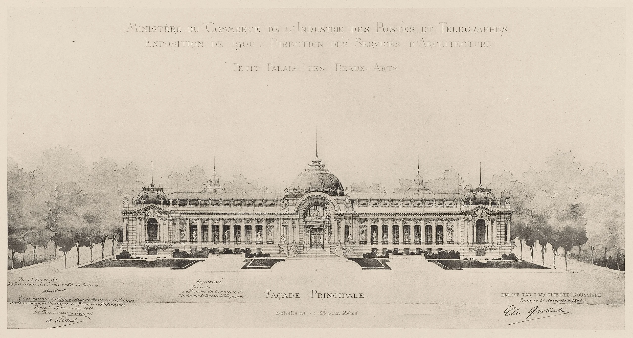 Exposition universelle de 1900. Projets approuvés par Monsieur le Ministre du Commerce, de l'Industrie - Plan d'ensemble