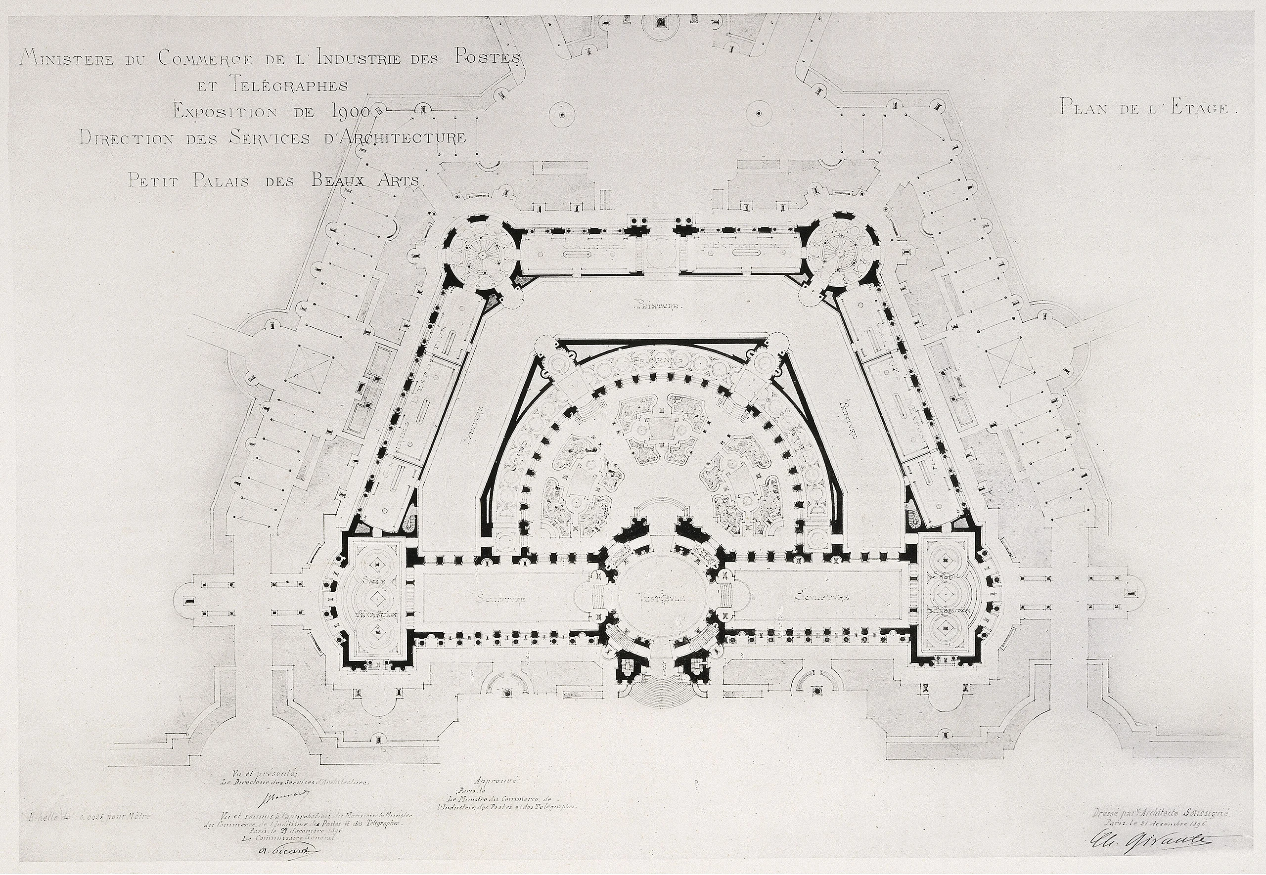 Exposition universelle de 1900. Projets approuvés par Monsieur le Ministre du Commerce, de l'Industrie - Plan d'ensemble