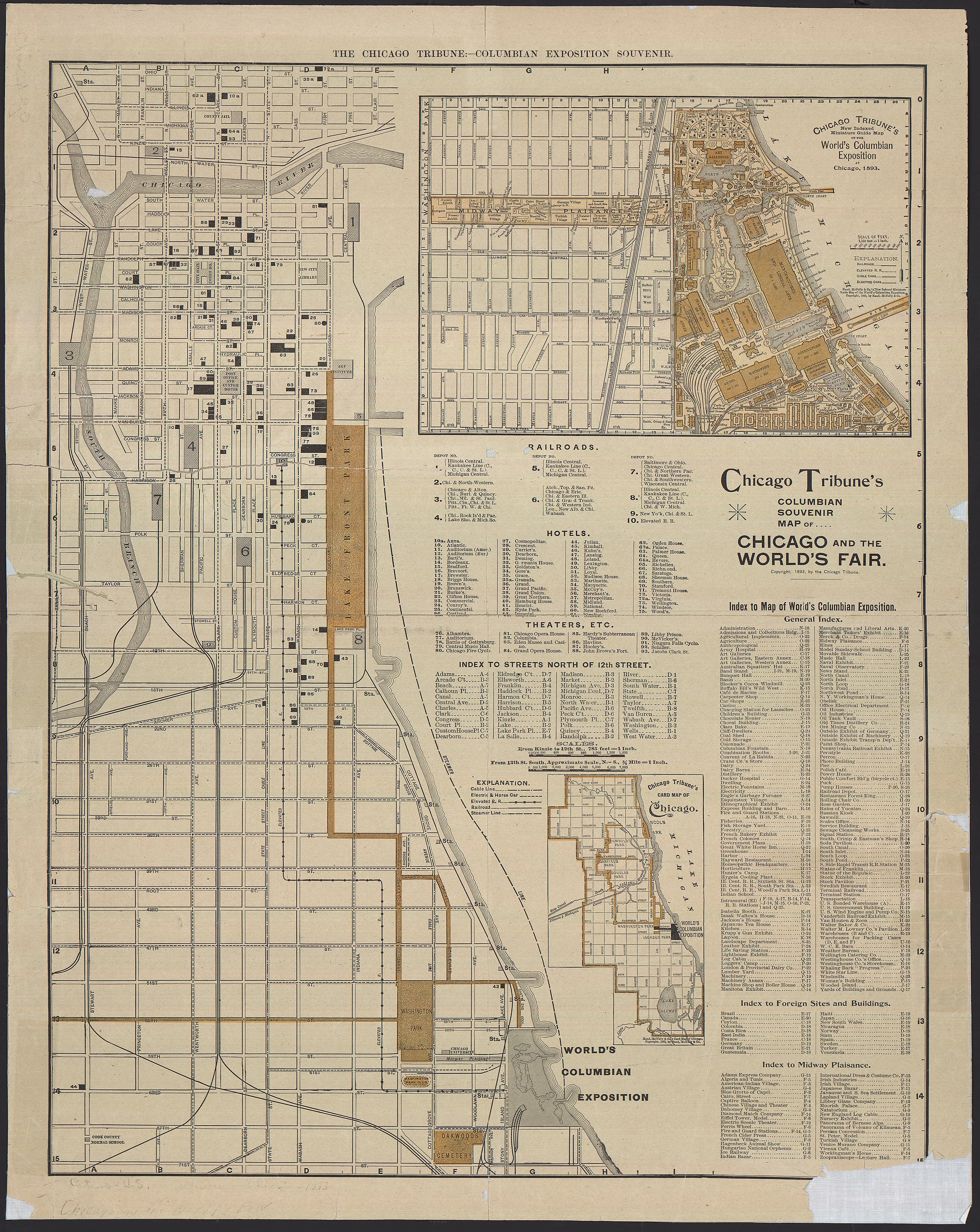 Chicago Tribune Columbian Exposition Souvenir map