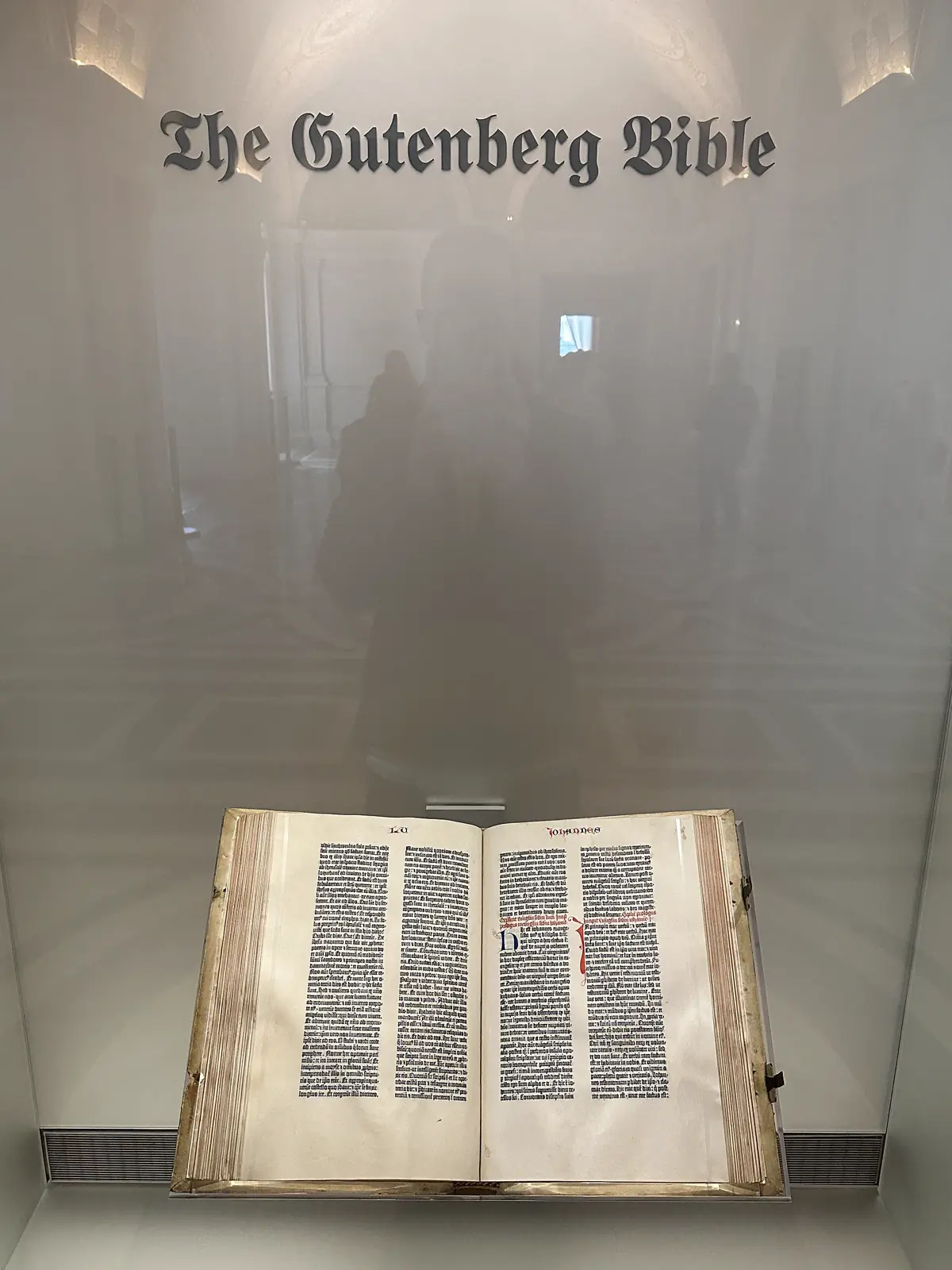 A page of the Gutenberg Bible, printed c. 1455