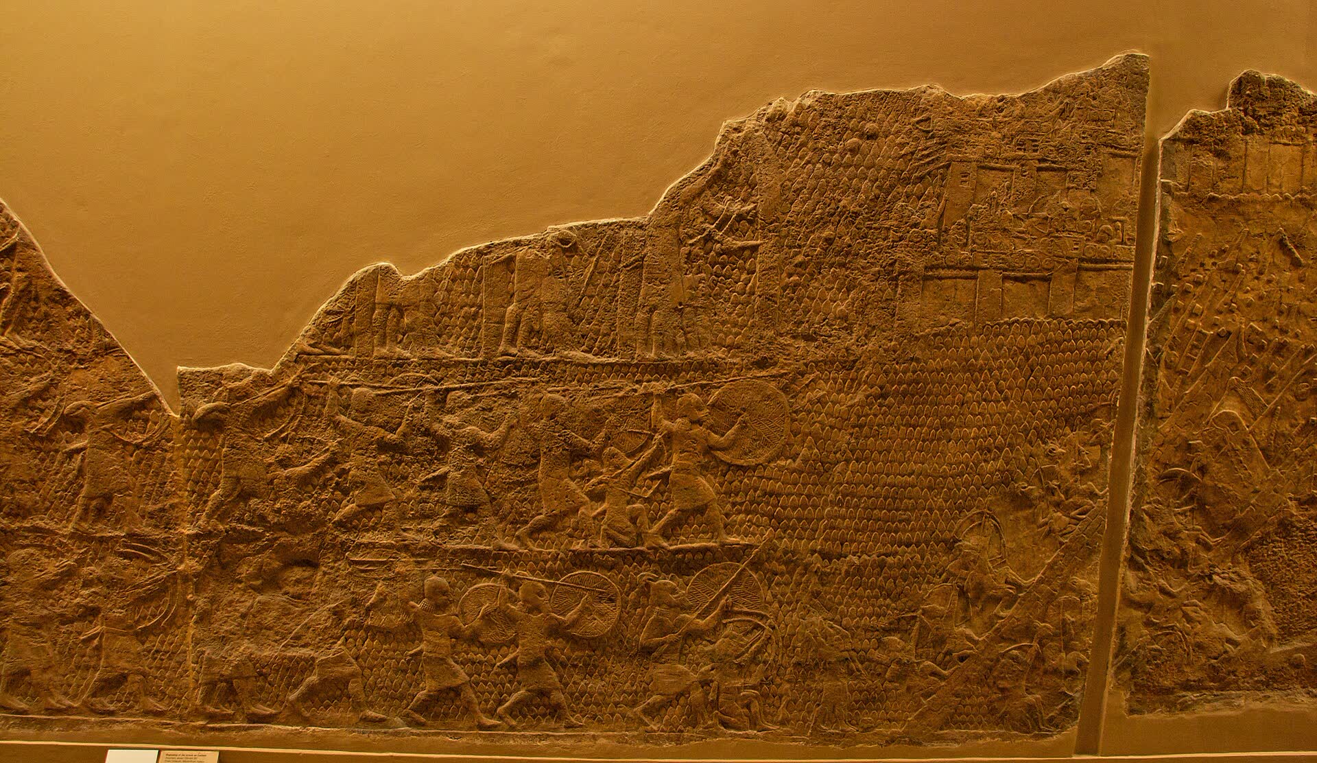 Assyrian palace relief depicting the siege of Lachish