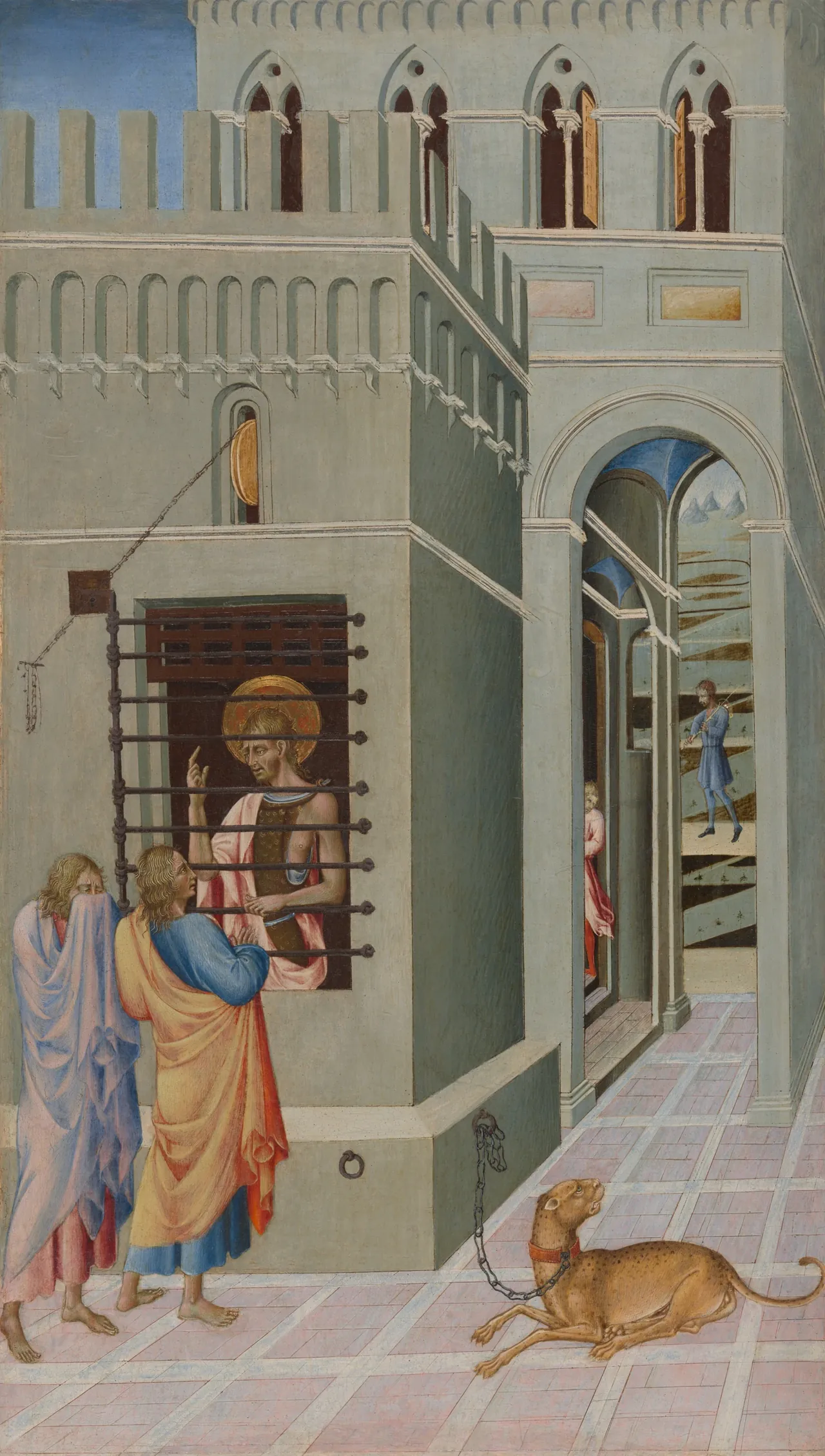 Saint John the Baptist in Prison Visited by Two Disciples