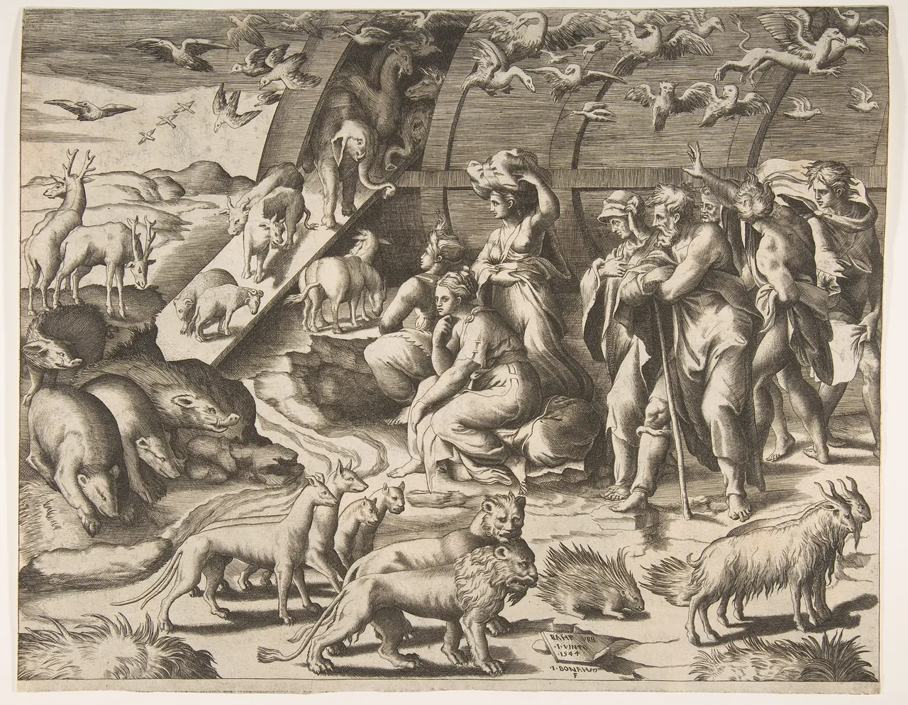 Noah leaving the Ark