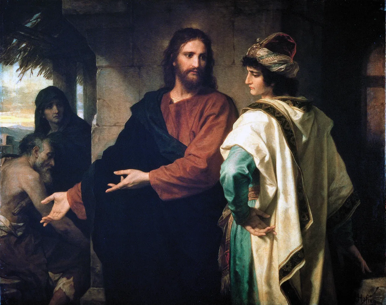 Christ and the Rich Young Ruler, Heinrich Hofmann