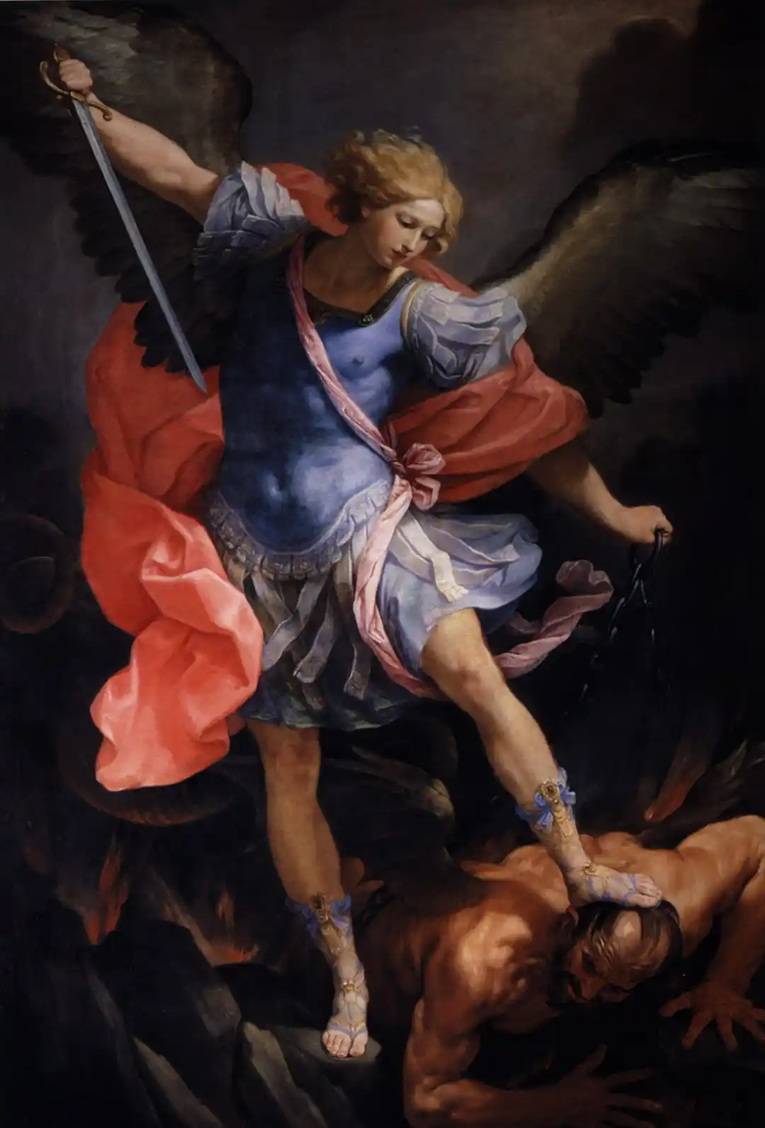 The Archangel Michael Defeating Satan — the armored angel treading the enemy underfoot