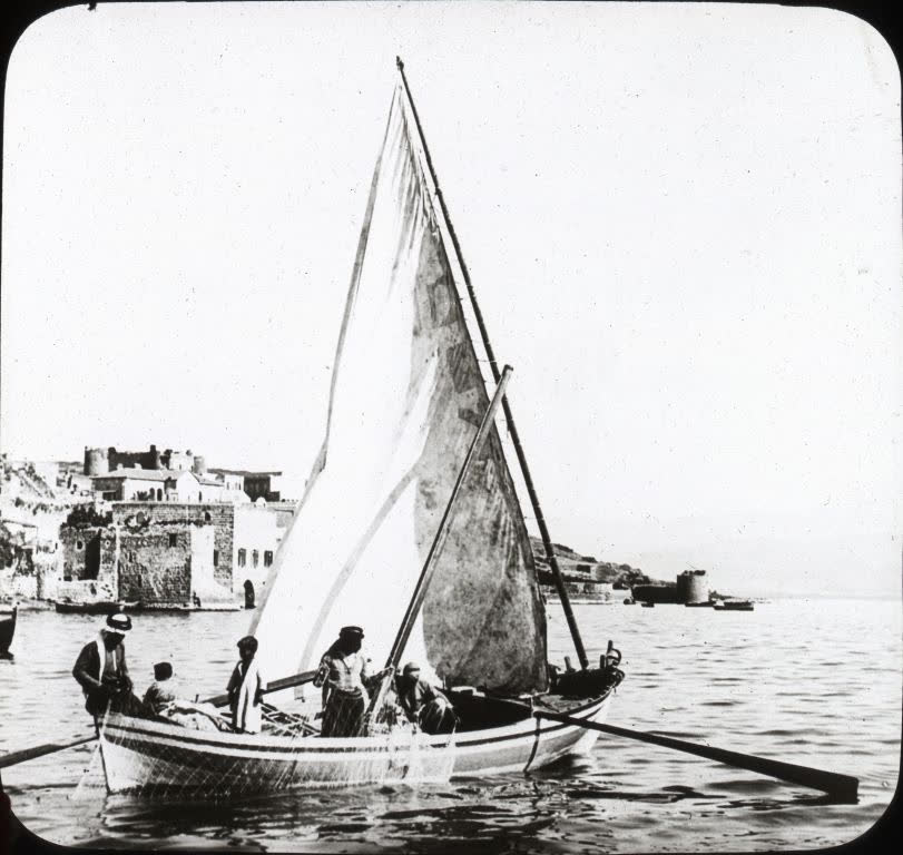 Fishing boats at rest on the Sea of Galilee