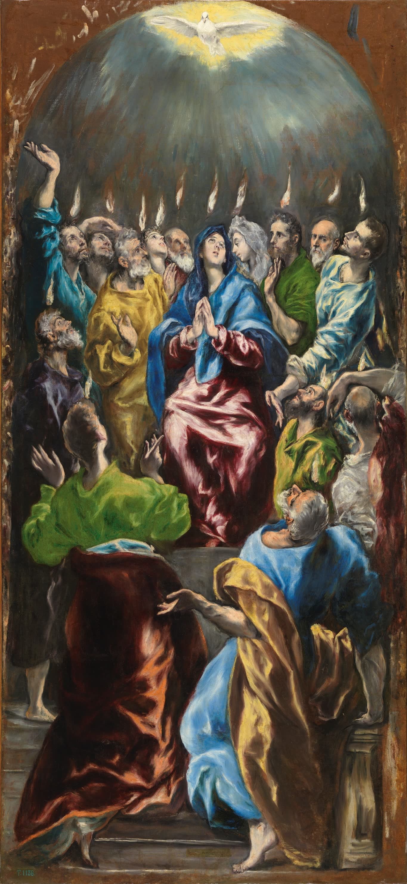 The descent of the Holy Spirit at Pentecost, painting by El Greco