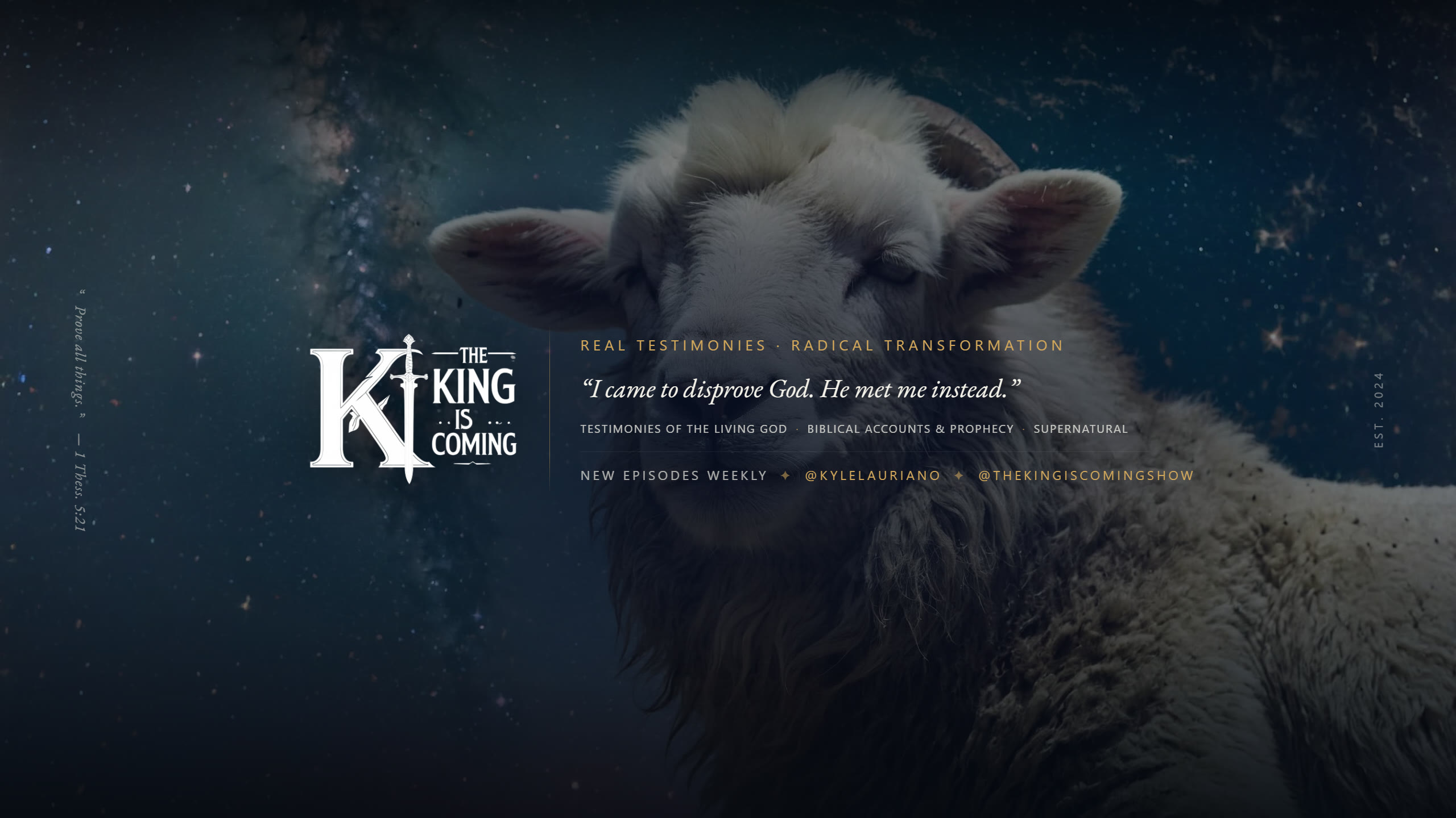 The King Is Coming Show — channel banner